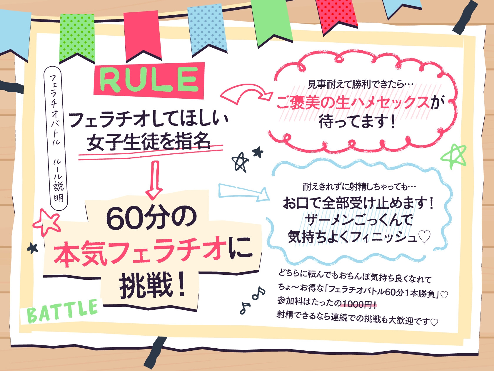 フェラチオバトル60分1本勝負