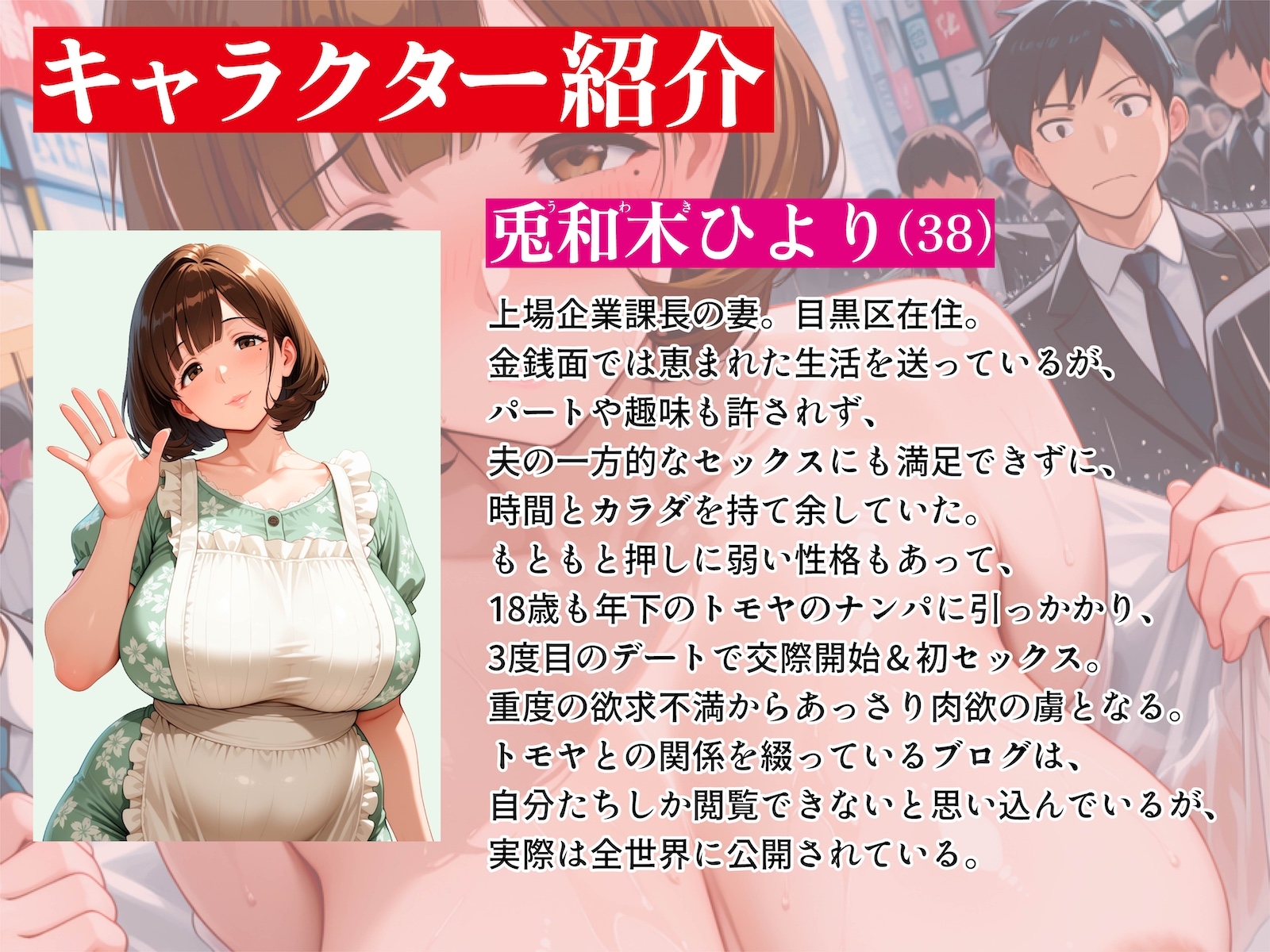 Kカップ人妻(38)、不倫露出で破滅確定