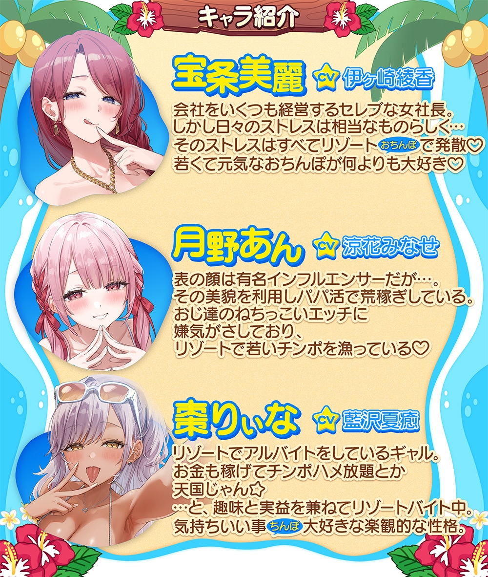 【超絶舐められ尽くし4時間↑】リゾート舐め活♡ ～ハメを外して無責任中出しし放題な美味しすぎる穴場(おまんこ)リゾートバイトっ♪～