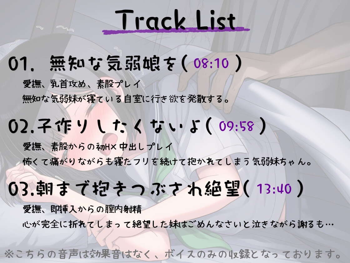 『だめだよ、お兄ちゃんっ！』が言えなくて。～気弱っ娘に夜通しレ○プでどぷどぷ膣内射精～