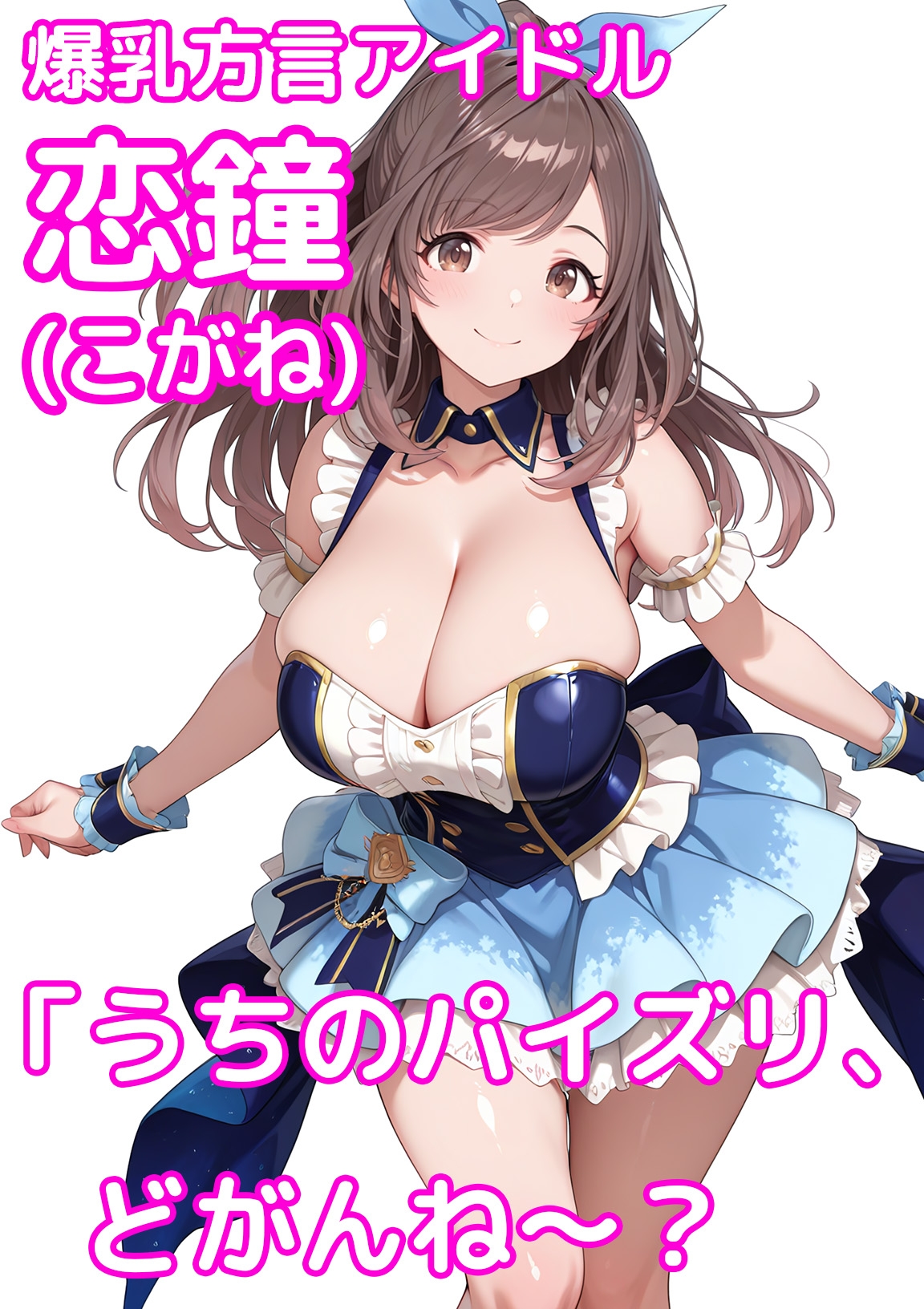 【動くパイズリぶっかけ】月のオカに降る恋の鐘 〜爆乳方言アイドルにパイズリしてもらい、好きなタイミングでぶっかけ顔射して、射精後の余韻も動画で楽しめるミニゲーム