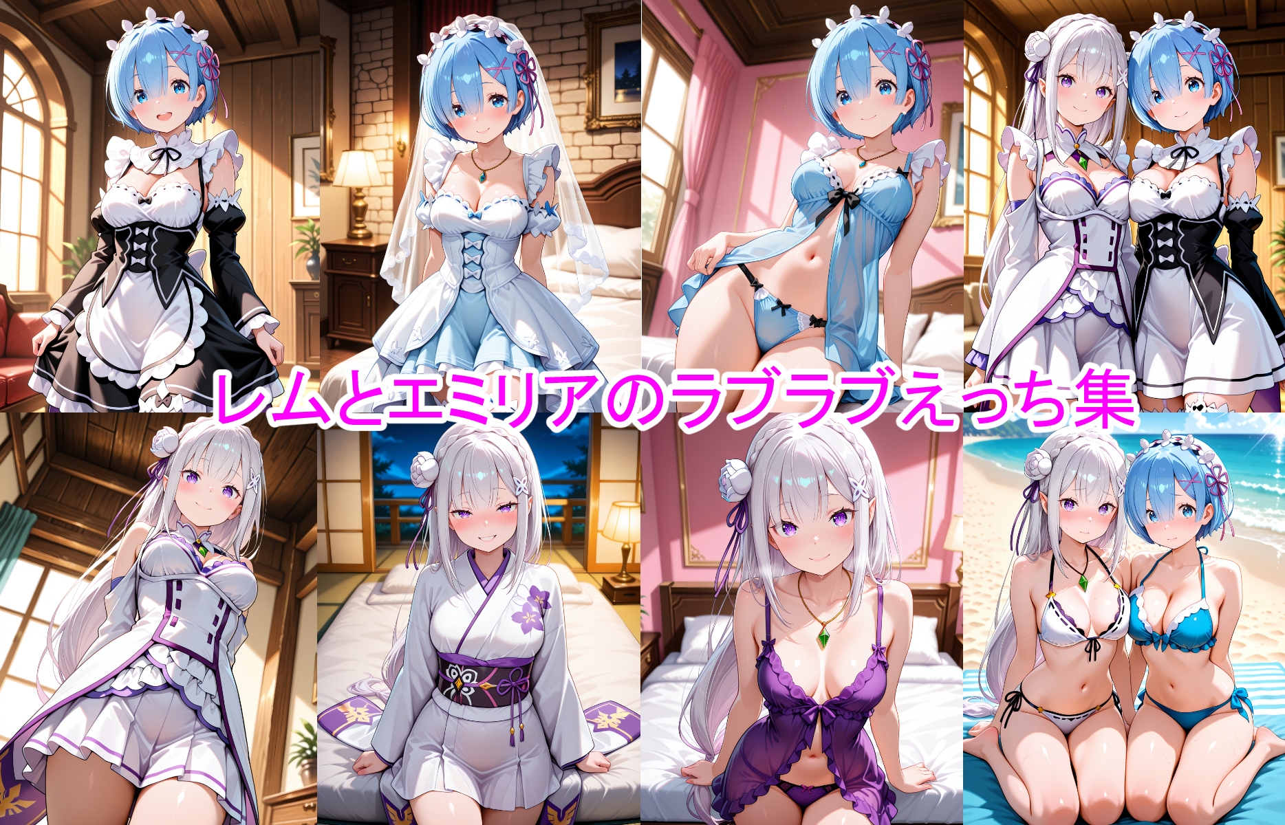 レム&エミリアと脱衣ゲーム！ CG + ショートアニメ – Preview 2