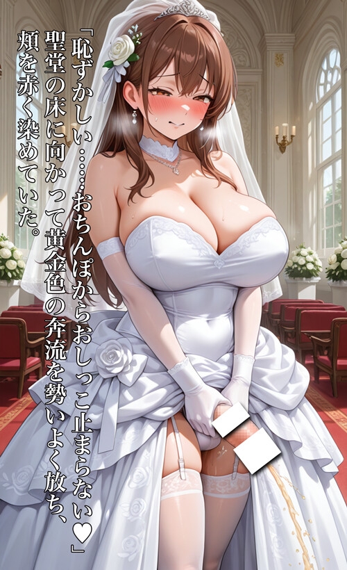 ニューハーフお姉さん、おしっこ中詰め合わせ ～結婚式に放つ、花嫁の聖水～