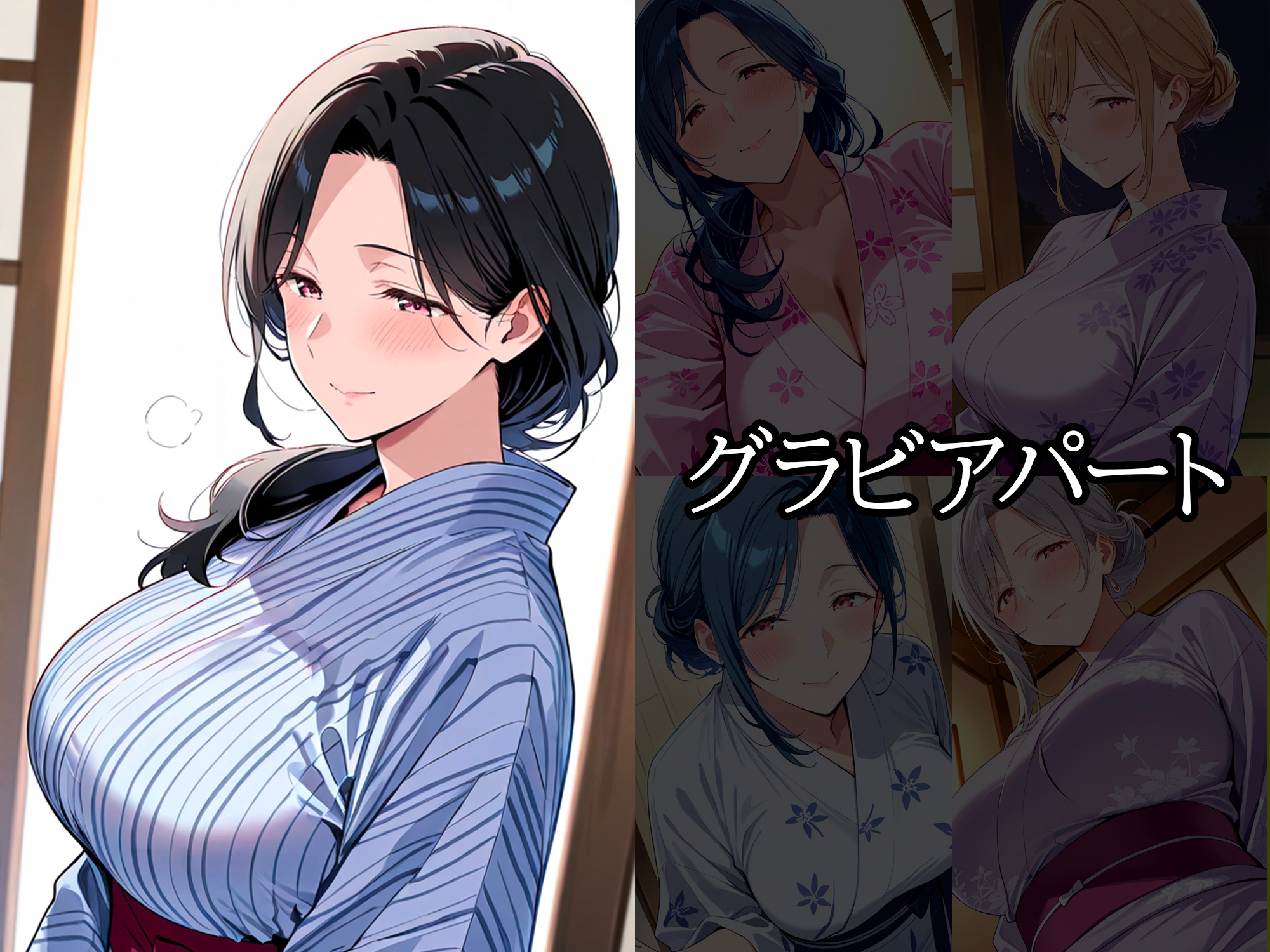 人妻 × 浴衣 〜汗ばむ浴衣の誘惑〜