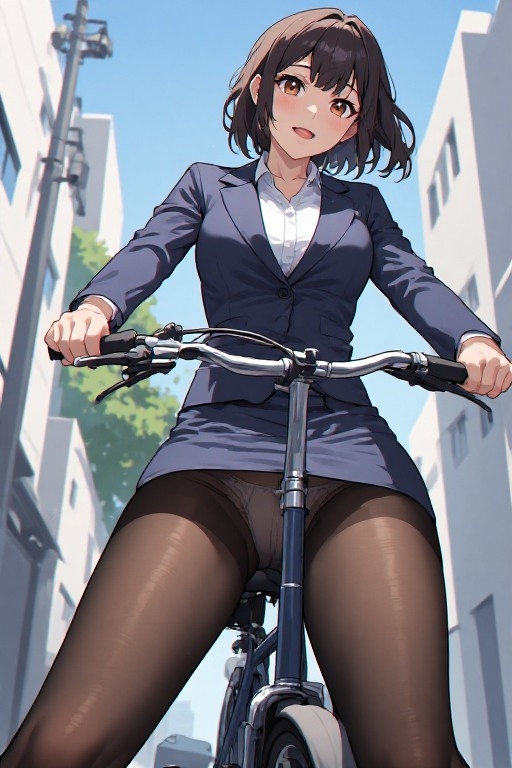 気付かぬOLの無防備開脚―黒パンスト越しに輝く純白の奇跡 – Preview 5