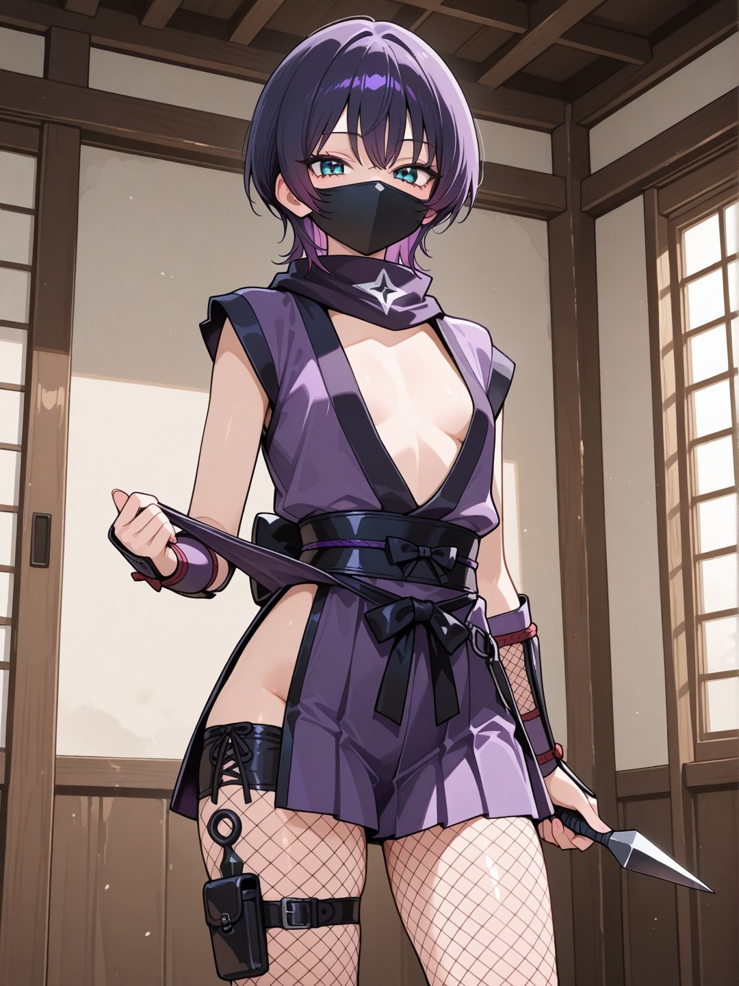 捕らわれた紫髪くノ一 ～潜入任務の果てに～【R-18 AI CG集】 – Preview 4