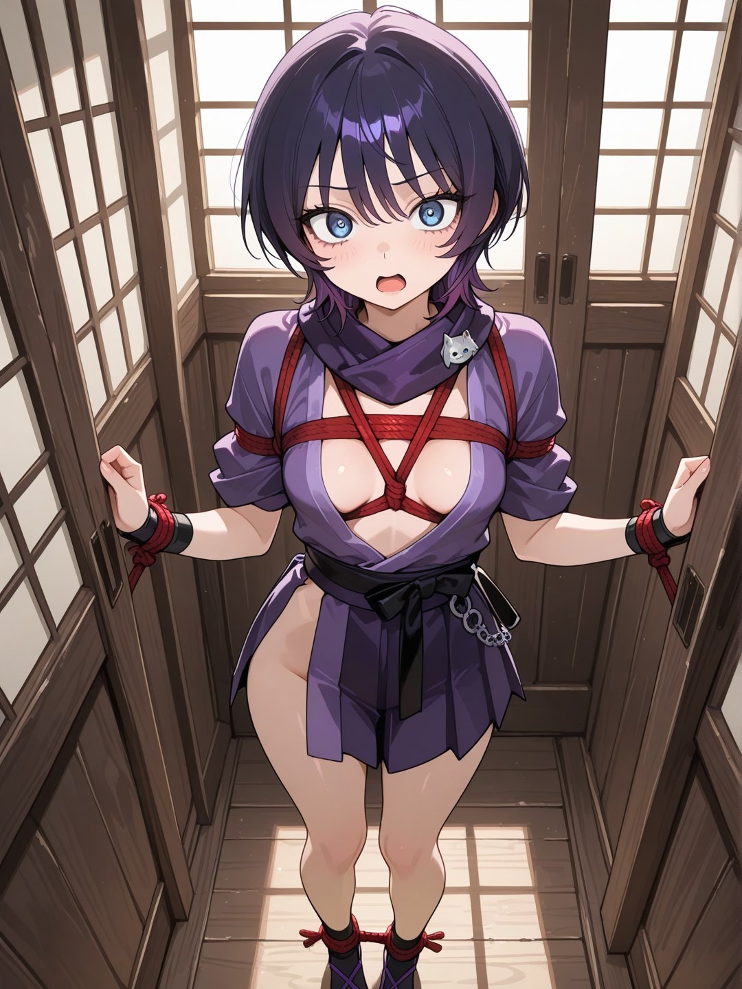 捕らわれた紫髪くノ一 ～潜入任務の果てに～【R-18 AI CG集】 – Preview 6