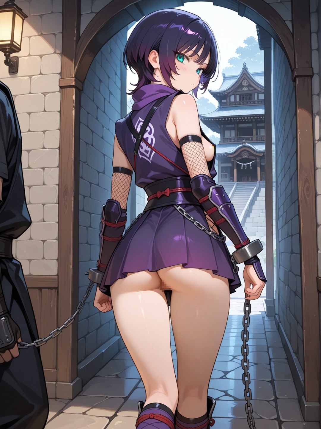 捕らわれた紫髪くノ一 ～潜入任務の果てに～【R-18 AI CG集】 – Preview 8