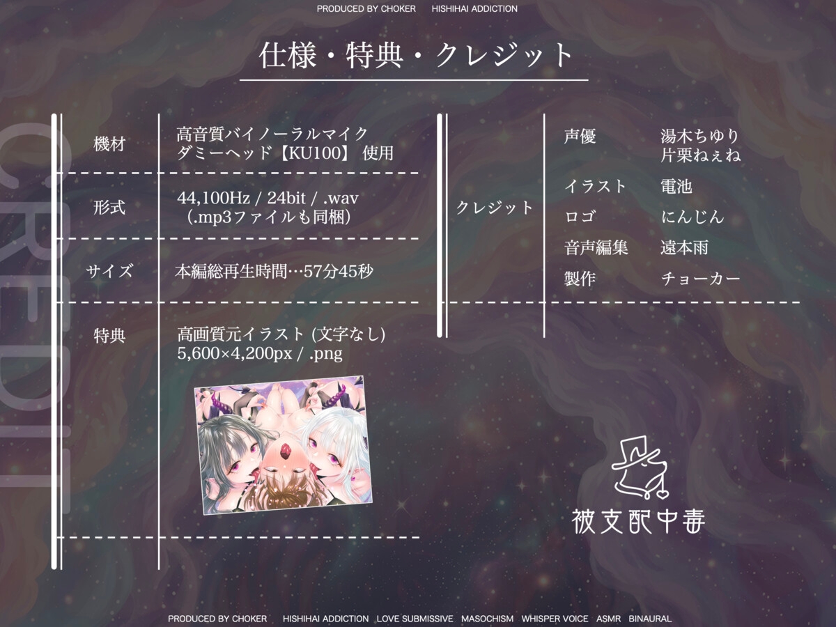 【脳分割催○】双子サキュバスの両耳挟み撃ちマゾ搾精～片耳ずつ、別々に堕ちちゃう♡～