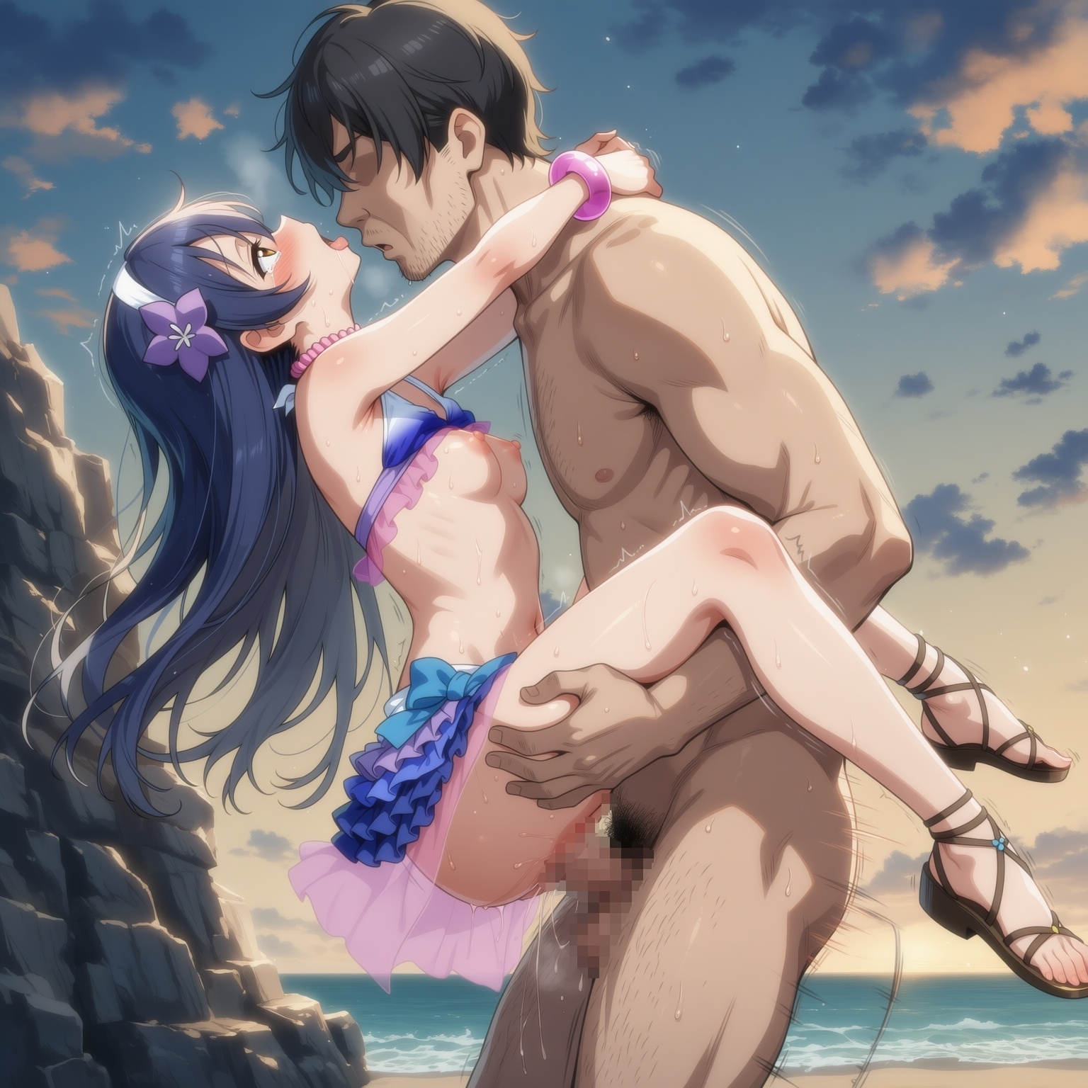 ラOライブ！~夏色ビーチの大乱交