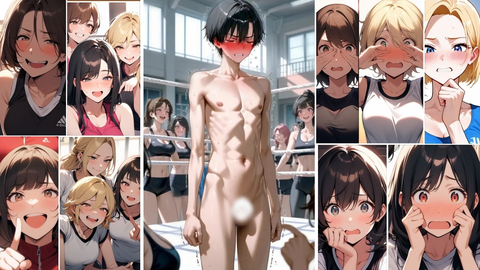 いじめっ娘倶楽部のSPHボイス 女子に負けてリングの上で全裸にされる話 【第2話】屈辱のチン長測定 – Preview 2