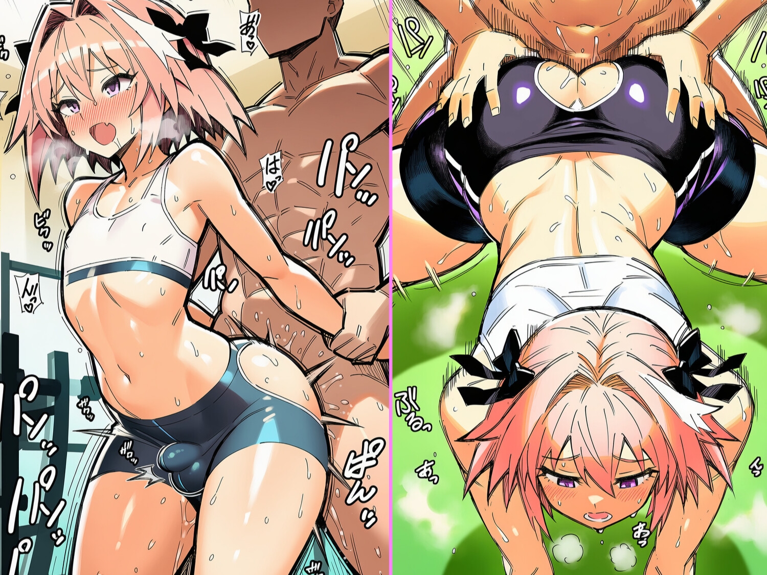 デカ尻男の娘とスポハメ！