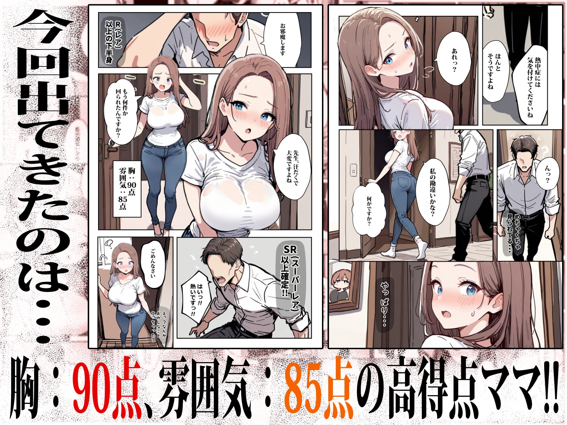 1/100の確率で当たる人妻ガチャで神スキル持ちのデカパイ主婦はSSR
