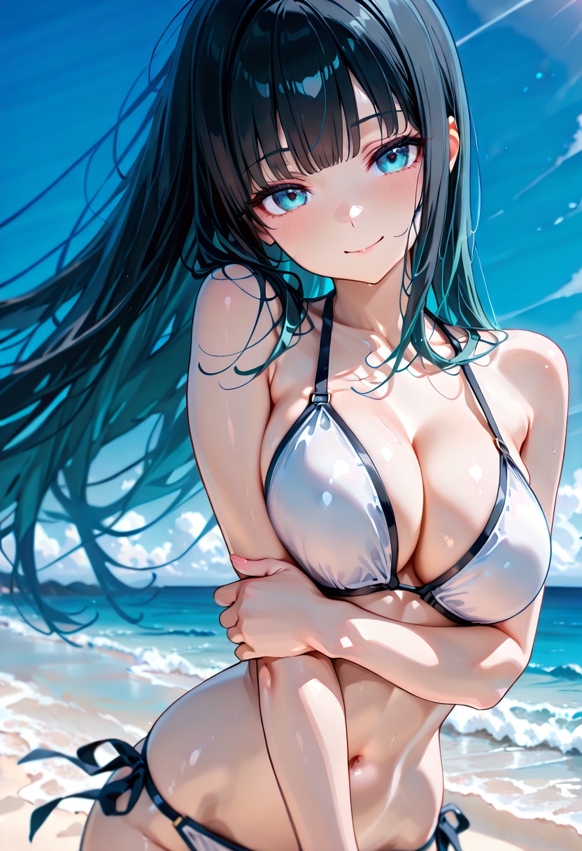 ビキニ美女たちと真夏のビーチで濃厚生ハメSEX 巨乳グラドルの㊙撮影会