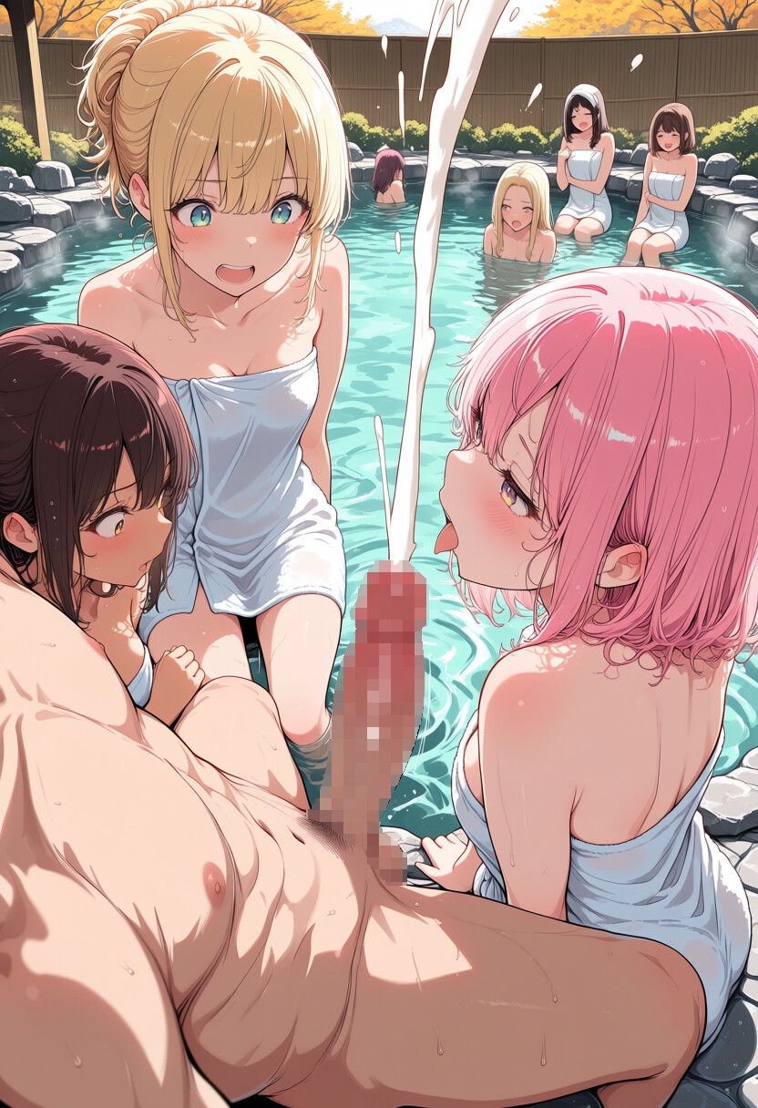全裸温泉旅行で現地の女の子たちにじっくり射〇を観察してもらう画像集1 – Preview 7