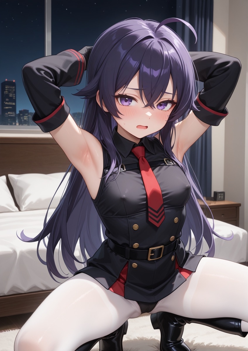 特殊性癖シリーズ『No.18』 ミリタリー風の衣装の女の子がセクシーポーズで押し倒されてるやつ Part2