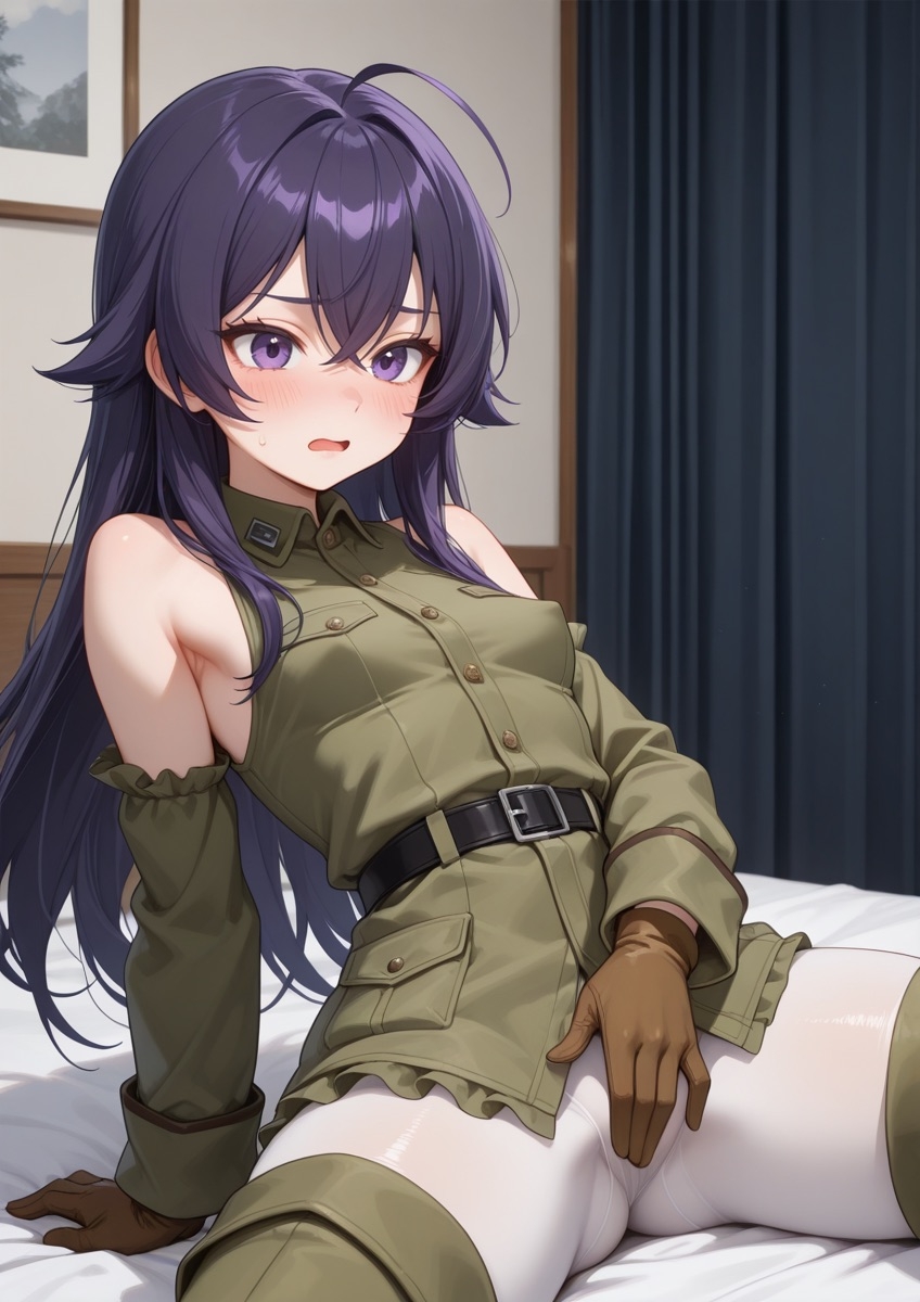 特殊性癖シリーズ『No.18』 ミリタリー風の衣装の女の子がセクシーポーズで押し倒されてるやつ Part2