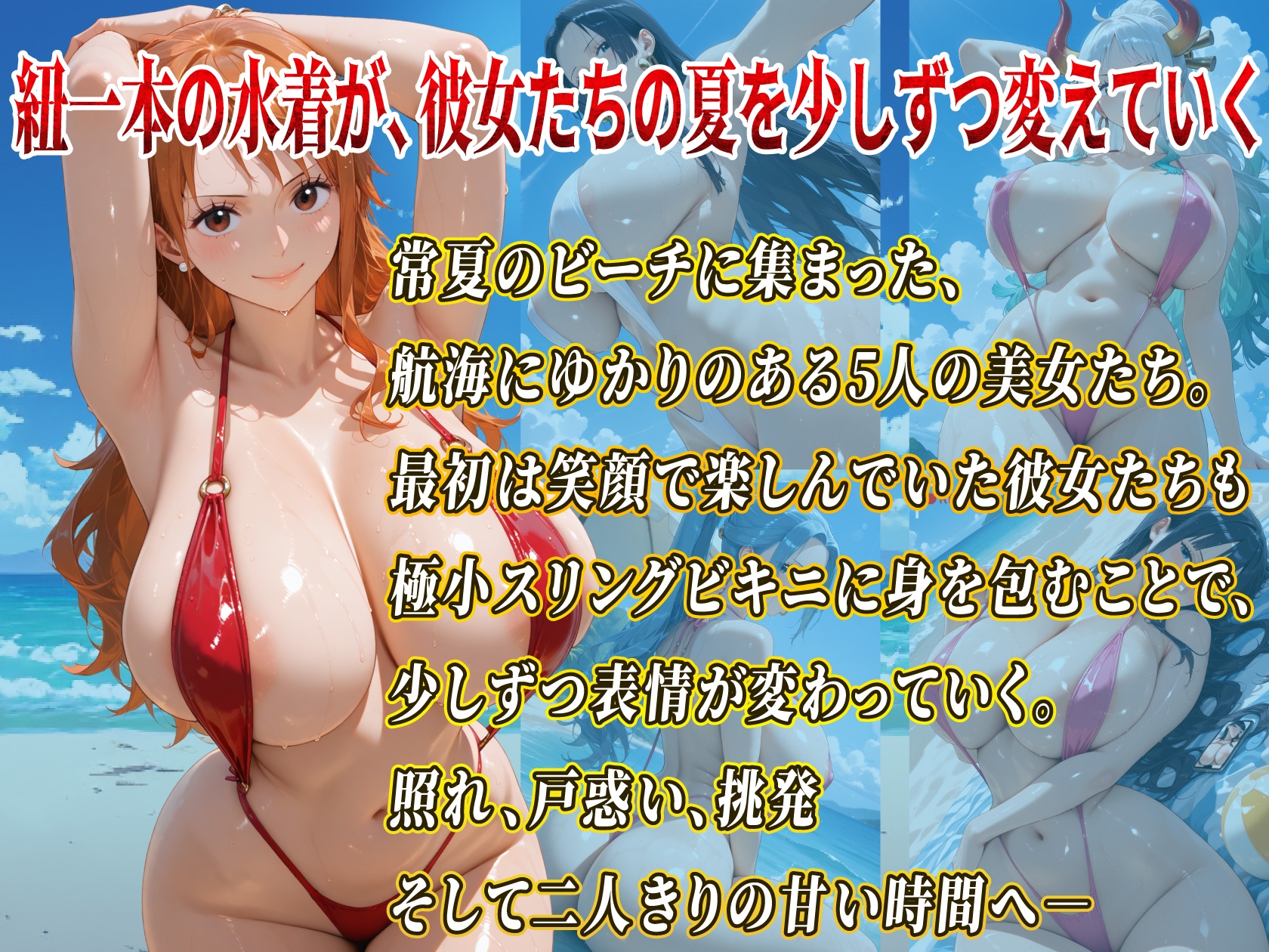 灼熱ビーチ陥落 女海賊たちと紐一本の極小スリングビキニ – Preview 2