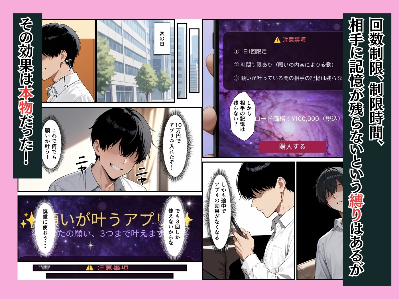 願いが叶うアプリで童貞陰キャの僕が同期の巨乳OLとイチャラブセックスできた話