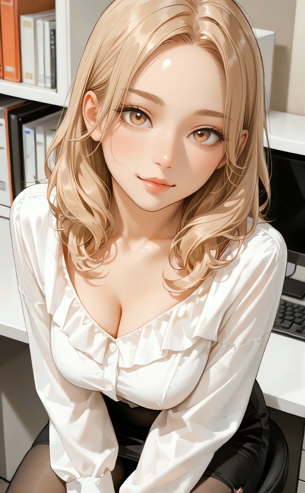 【OLパンティ】会社で女子社員に誠心誠意お願いしたら微妙な顔しながらもパンティ見せてくれたアニメーション【109動画】 – Preview 2