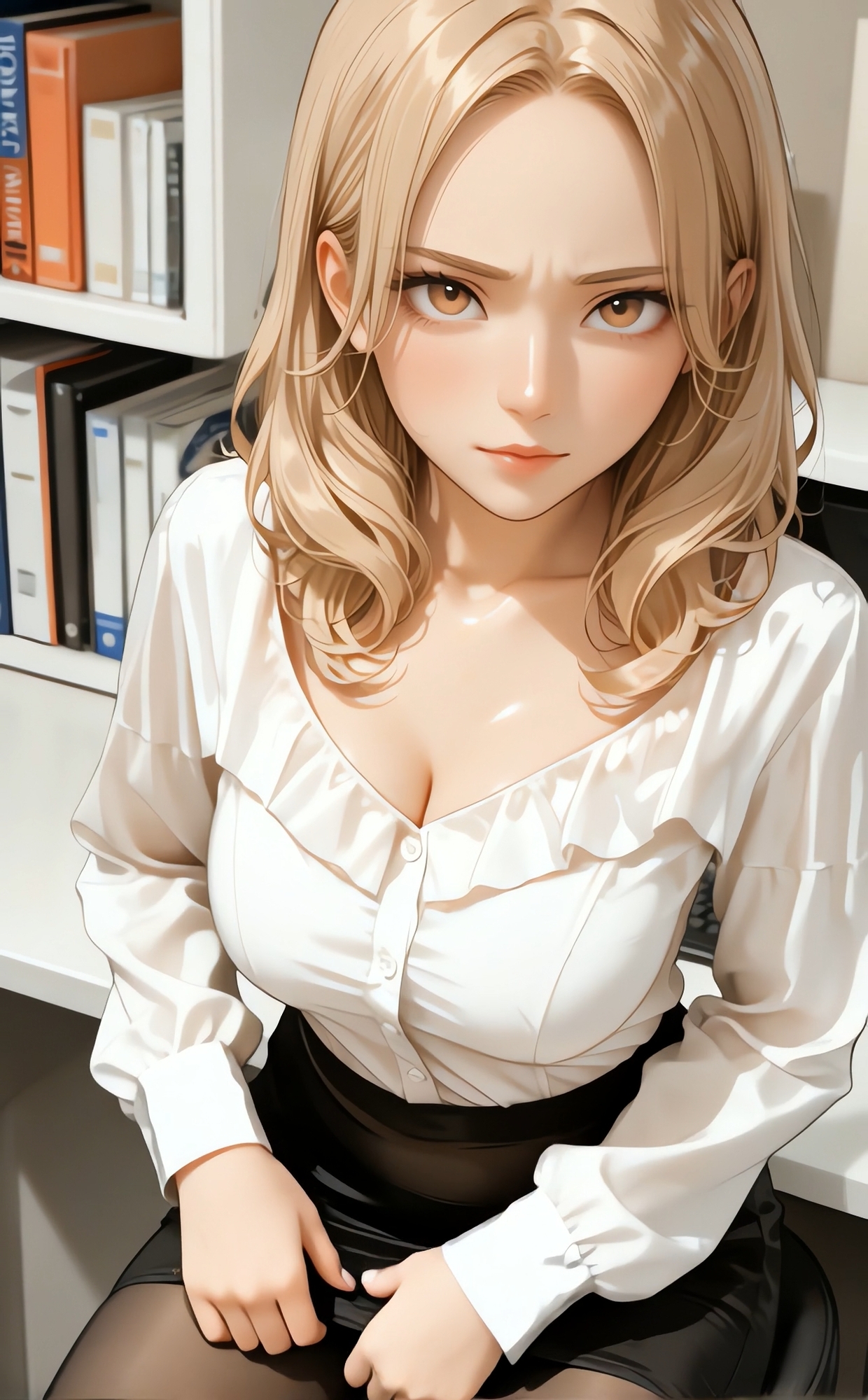 【OLパンティ】会社で女子社員に誠心誠意お願いしたら微妙な顔しながらもパンティ見せてくれたアニメーション【109動画】 – Preview 3