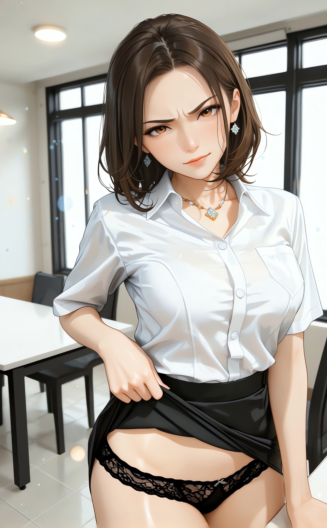 【OLパンティ】会社で女子社員に誠心誠意お願いしたら微妙な顔しながらもパンティ見せてくれたアニメーション【109動画】 – Preview 6