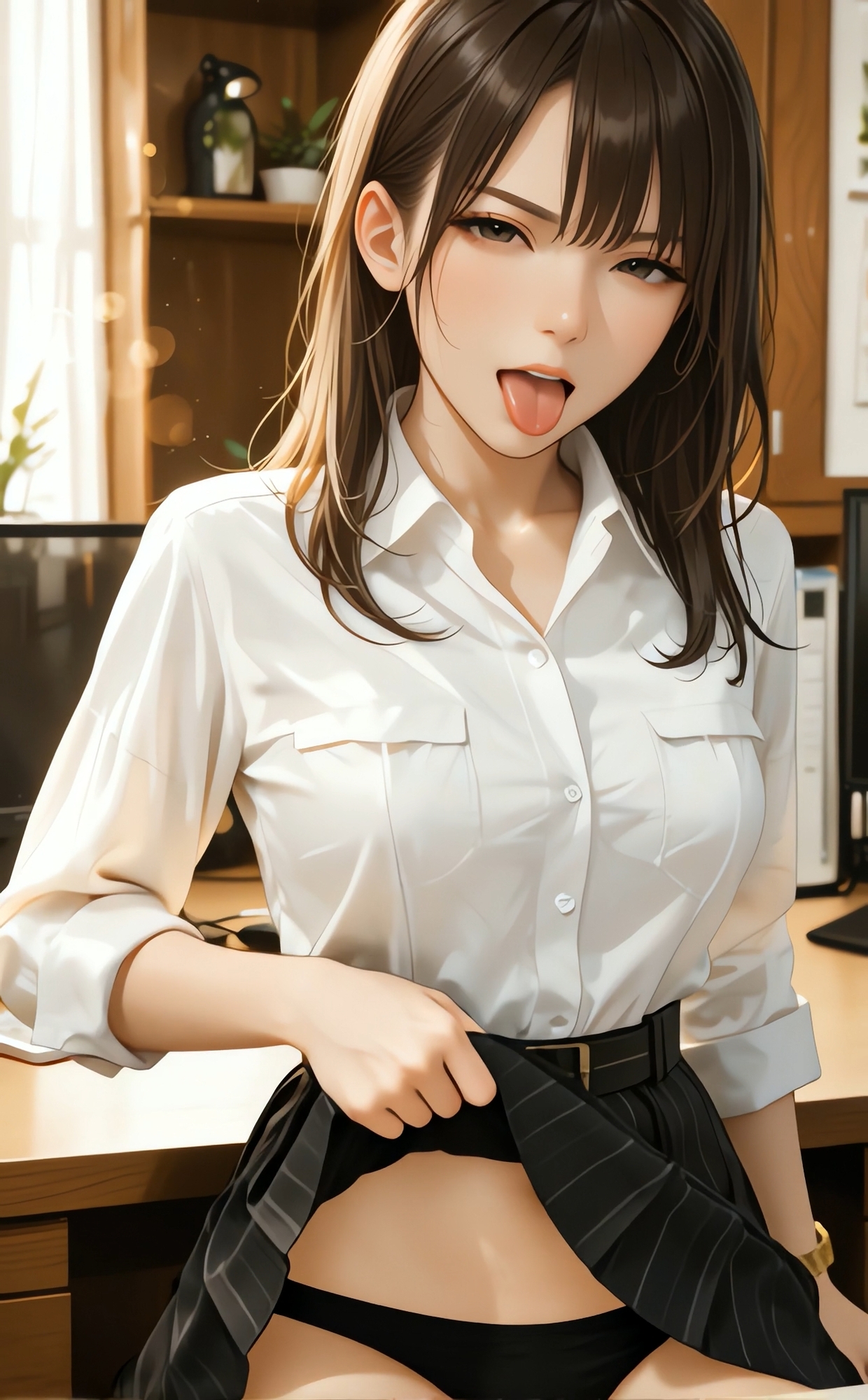 【OLパンティ】会社で女子社員に誠心誠意お願いしたら微妙な顔しながらもパンティ見せてくれたアニメーション【109動画】 – Preview 7