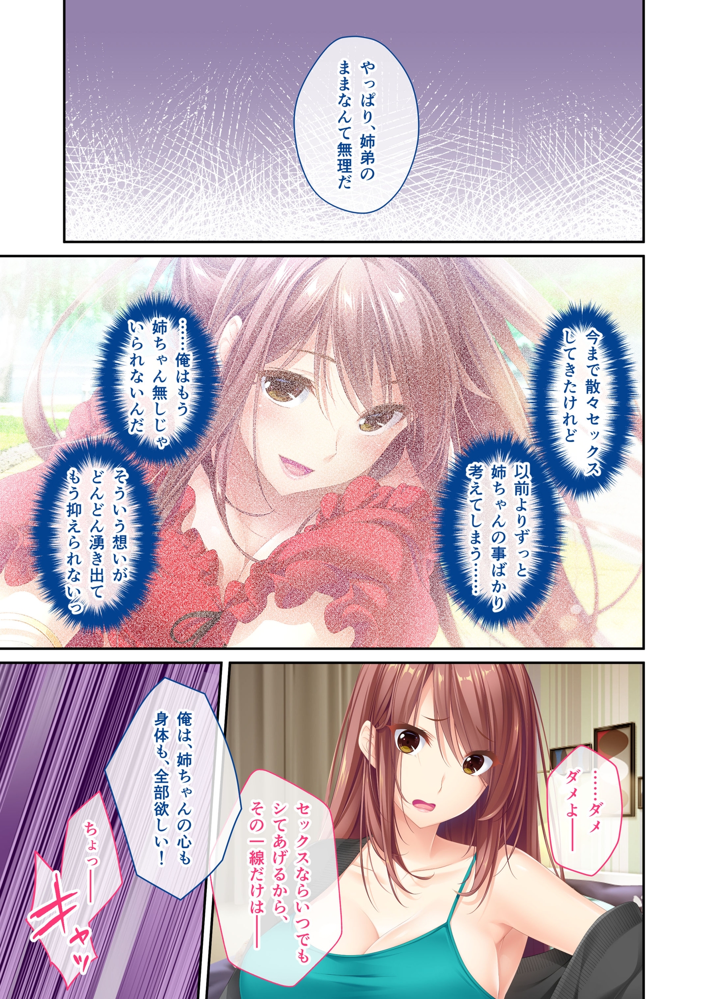 姉ちゃんのススメ ～抜けがけ禁止っ！俺の童貞を狙う4人のムチムチ巨乳美女～ ドキドキ性活開幕編&藍衣編 モザイクコミック総集編