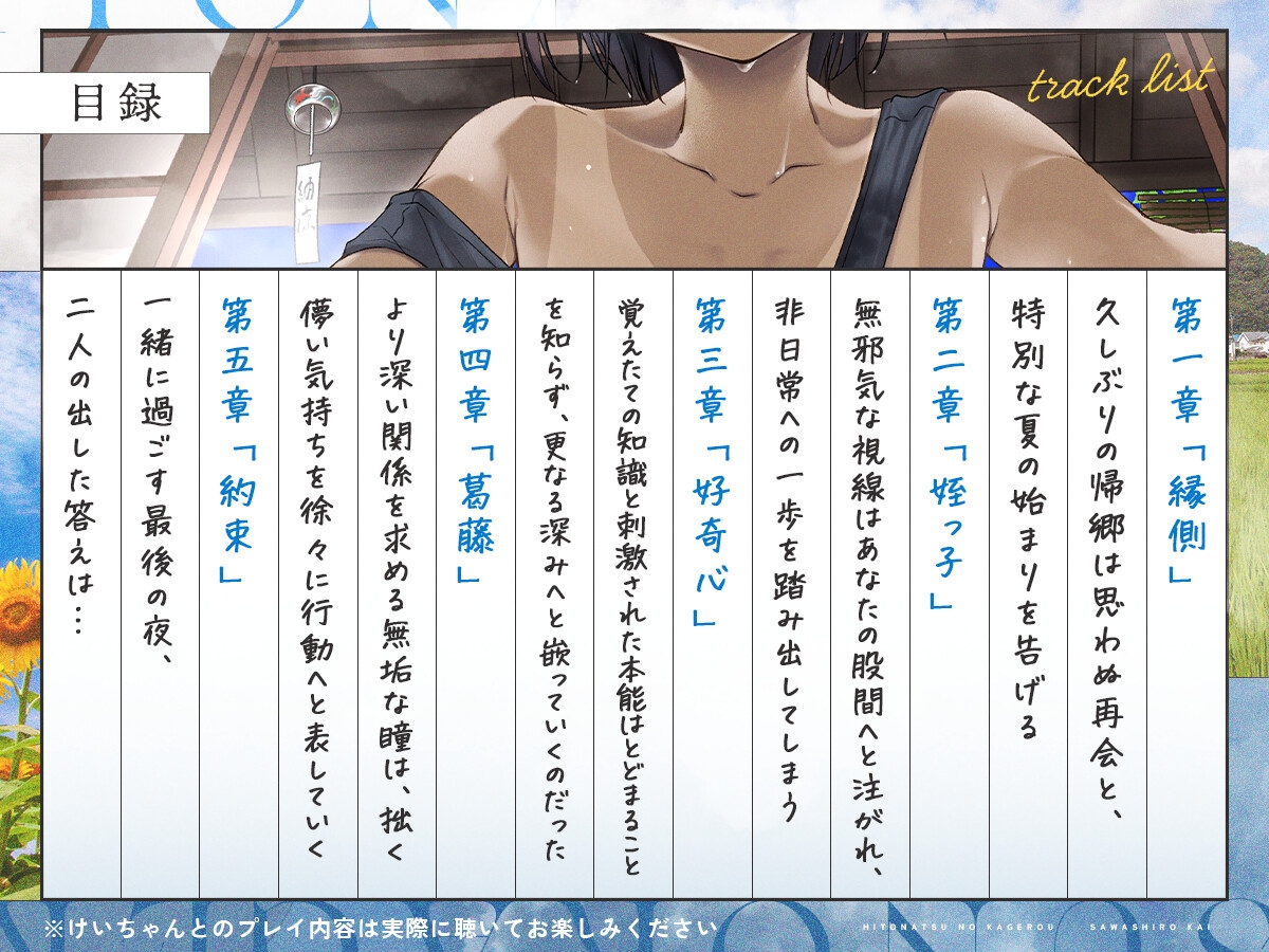 【KU100/18禁】ひと夏のかげろう「 甥っ子は女の子。」【CV:沢城懐】お前…女だったのか！?