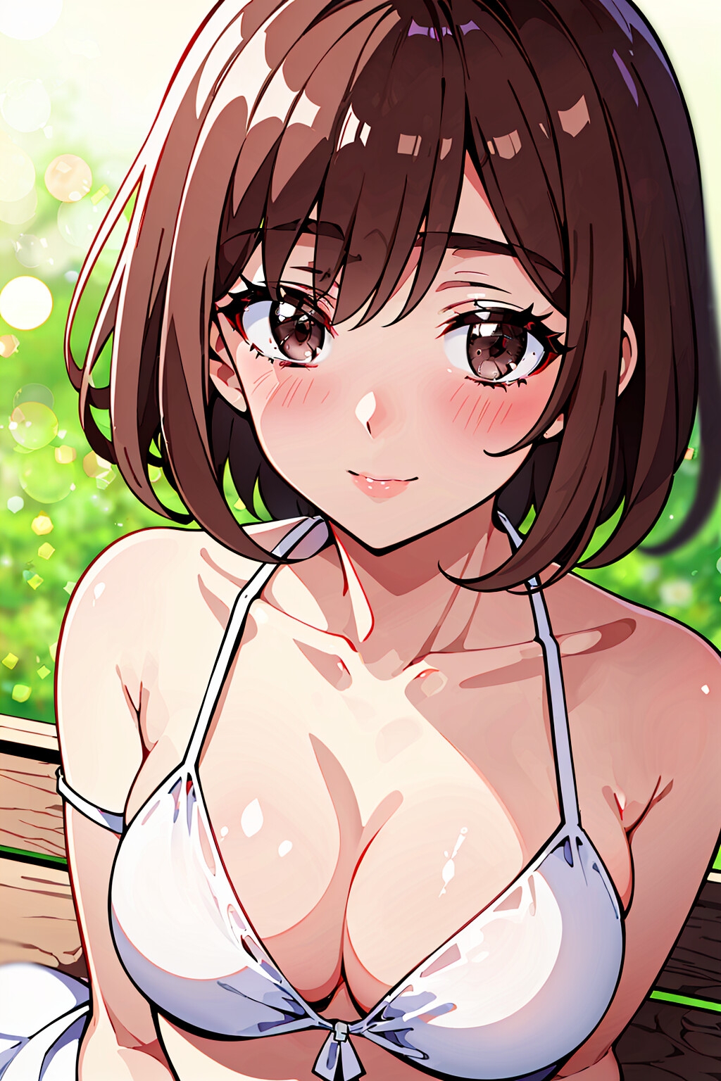 初夏の屋外プール、マイクロビキニ編 ―後輩・ほのかと二人きりの水遊び―