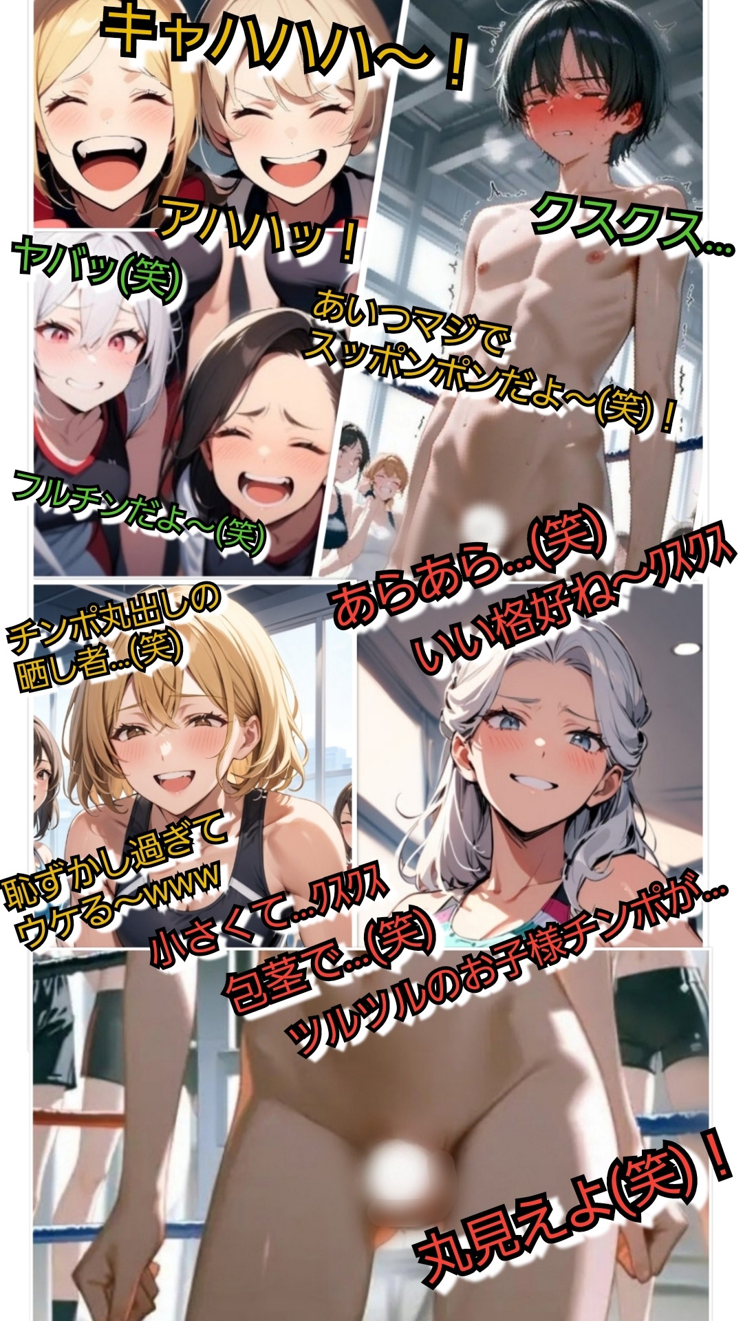 いじめっ娘倶楽部のSPHギャラリー 屈辱羞恥！大勢の女子部員の前で全裸公開オナニー！
