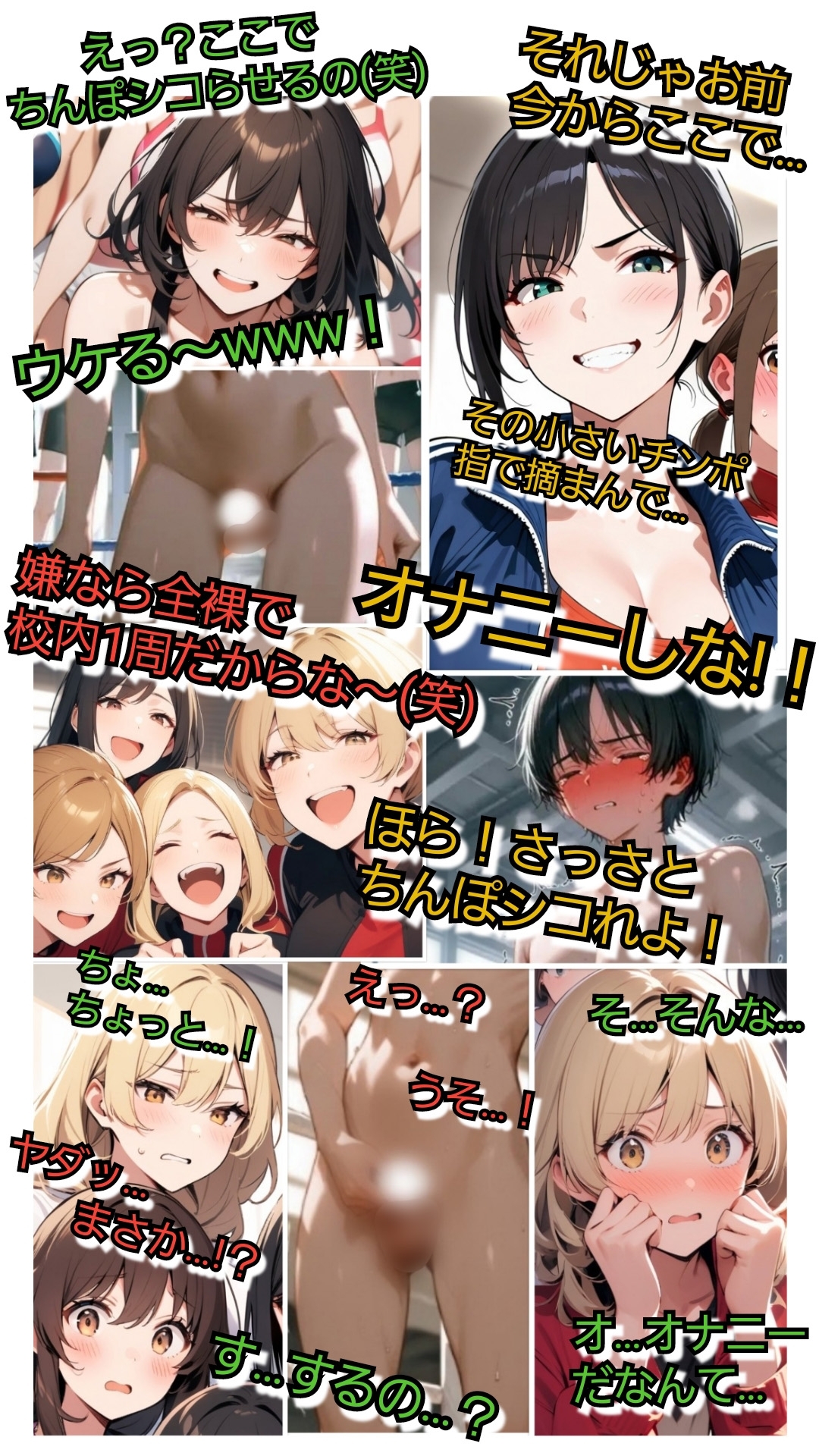 いじめっ娘倶楽部のSPHギャラリー 屈辱羞恥！大勢の女子部員の前で全裸公開オナニー！