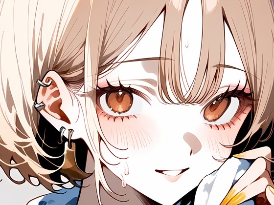 【巨乳】【金髪ギャル】【お姉さん】トレーニング後のリナ ―ストイックな白ギャルの無防備な時間―