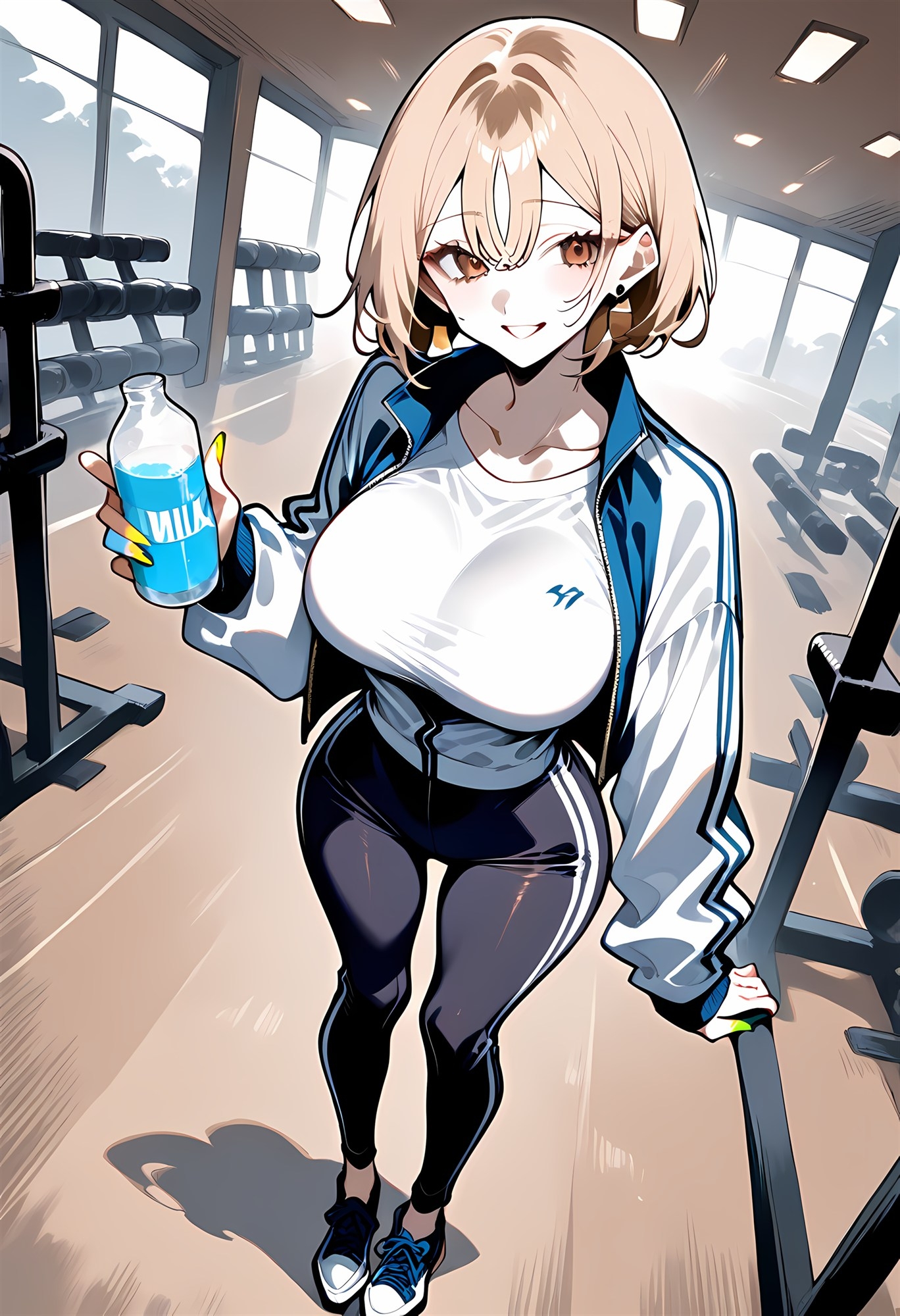 【巨乳】【金髪ギャル】【お姉さん】トレーニング後のリナ ―ストイックな白ギャルの無防備な時間―