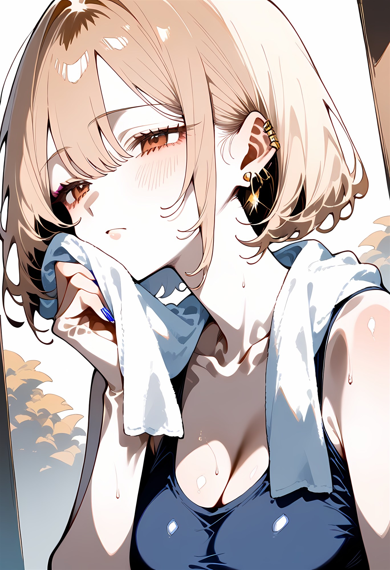 【巨乳】【金髪ギャル】【お姉さん】トレーニング後のリナ ―ストイックな白ギャルの無防備な時間―