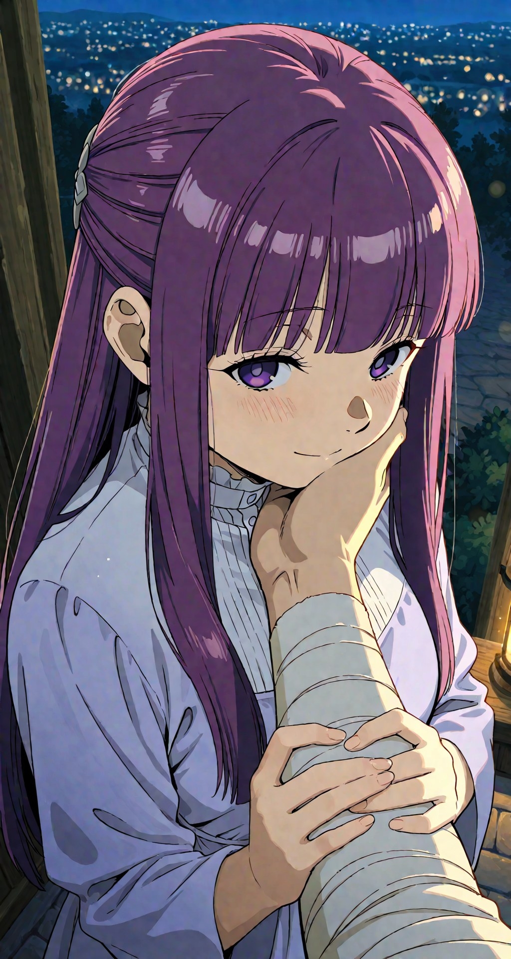 【主観/一人称POV】フェルンと夜デートからそのまま宿屋へ…月明かりの下で交わるいちゃいちゃエッチ編(葬送〇フリーレン アニメ作画風) – Preview 2