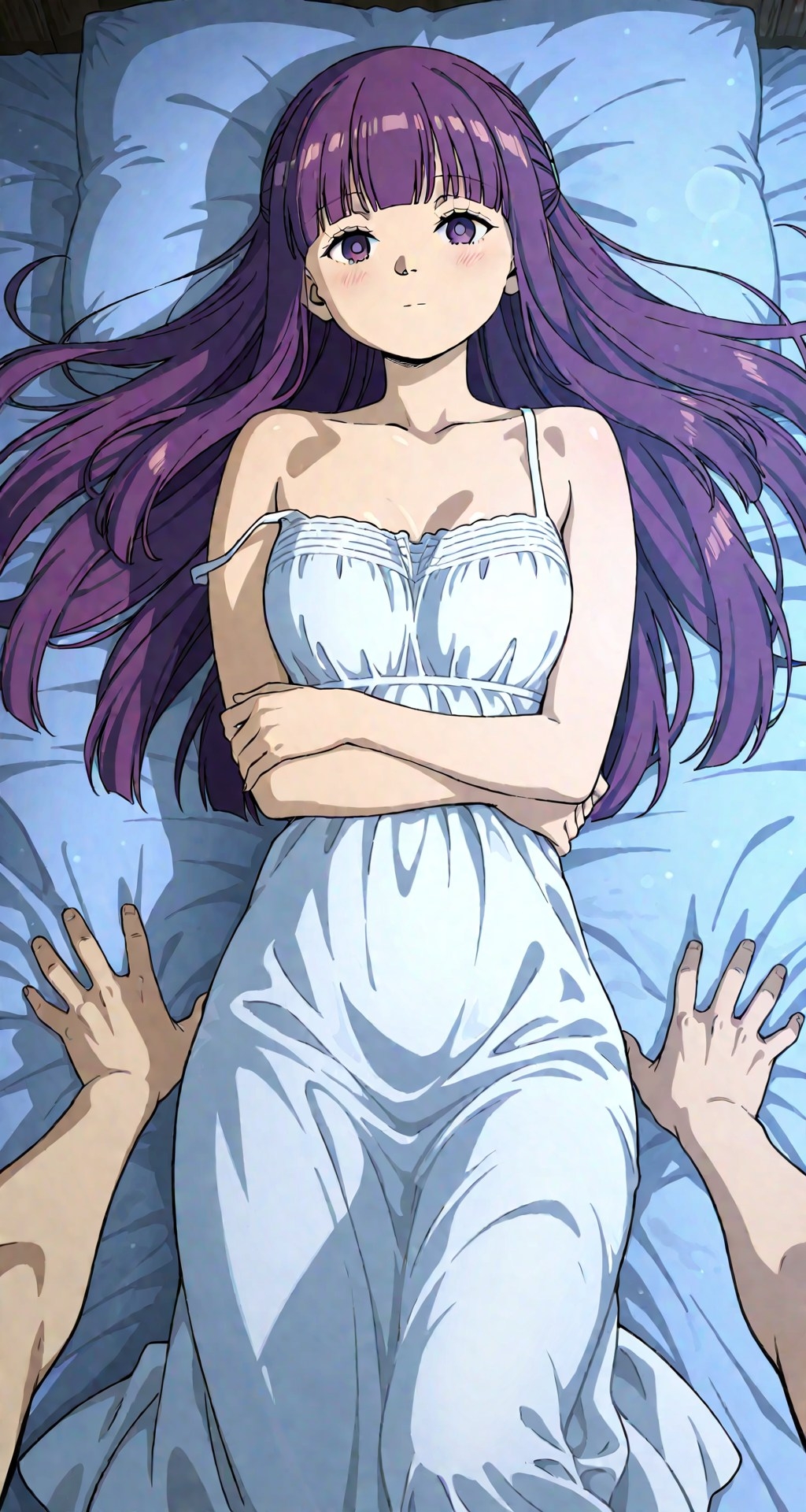 【主観/一人称POV】フェルンと夜デートからそのまま宿屋へ…月明かりの下で交わるいちゃいちゃエッチ編(葬送〇フリーレン アニメ作画風) – Preview 4