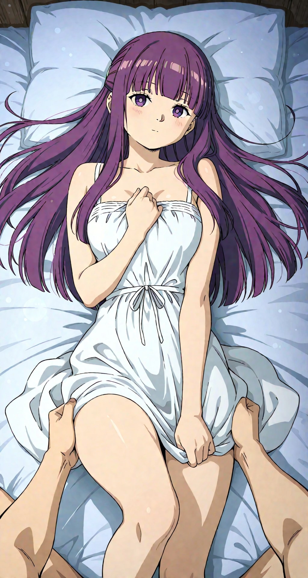 【主観/一人称POV】フェルンと夜デートからそのまま宿屋へ…月明かりの下で交わるいちゃいちゃエッチ編(葬送〇フリーレン アニメ作画風) – Preview 6