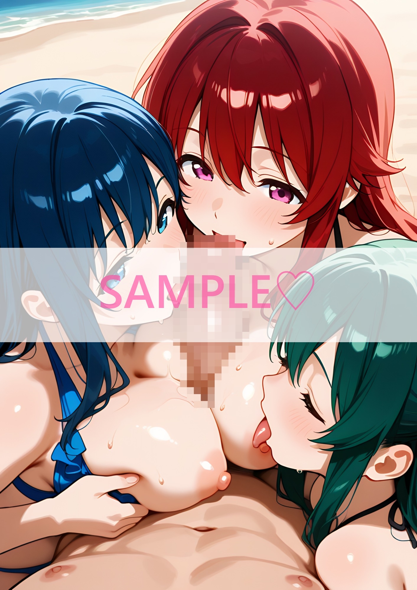 巨乳水着ハーレム！～おっぱいプルプル！僕だけの常夏ビーチパラダイス～ – Preview 7