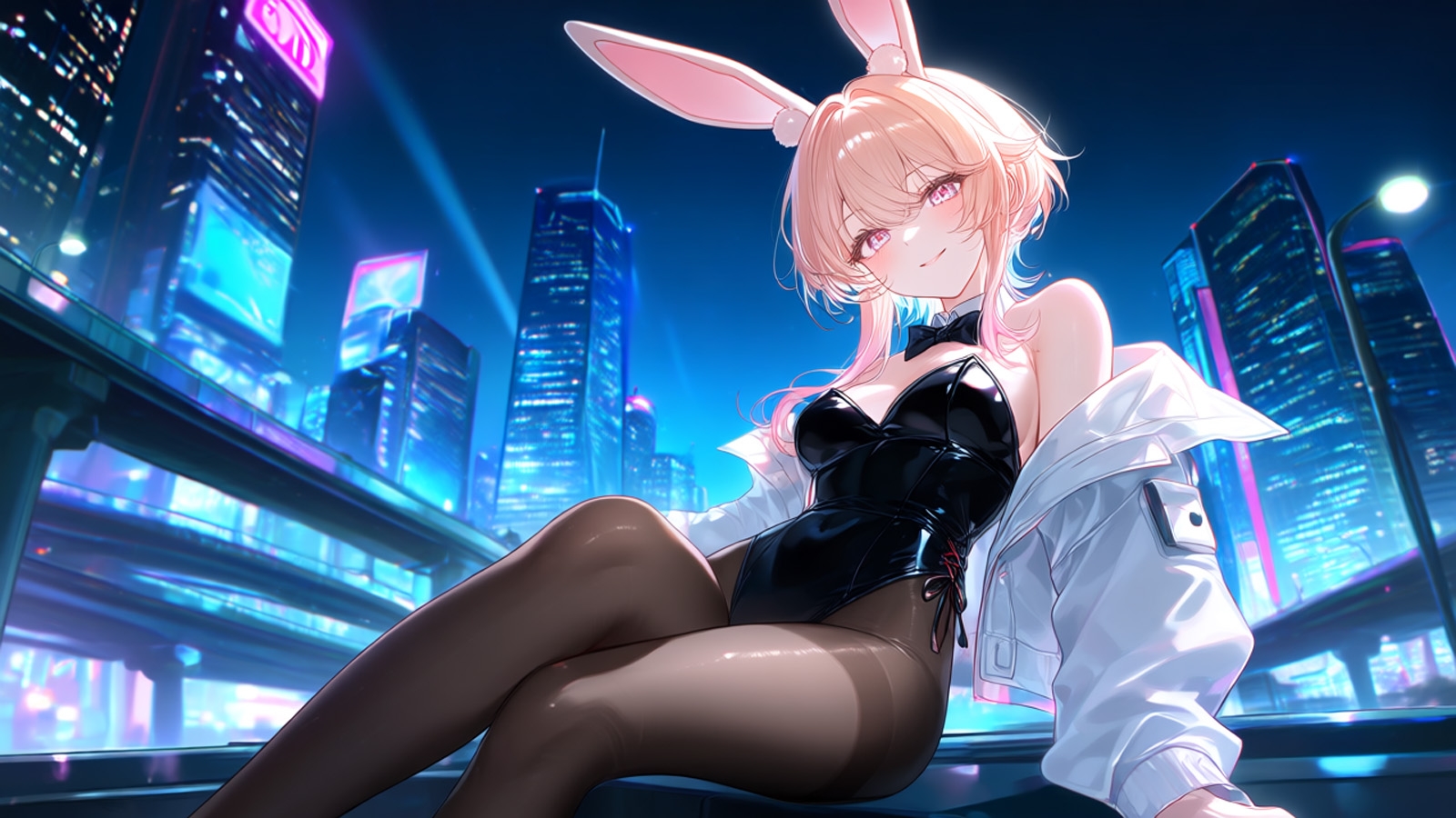サイバーバニーガール〜ネオン輝く黒タイツファッション〜 – Preview 2