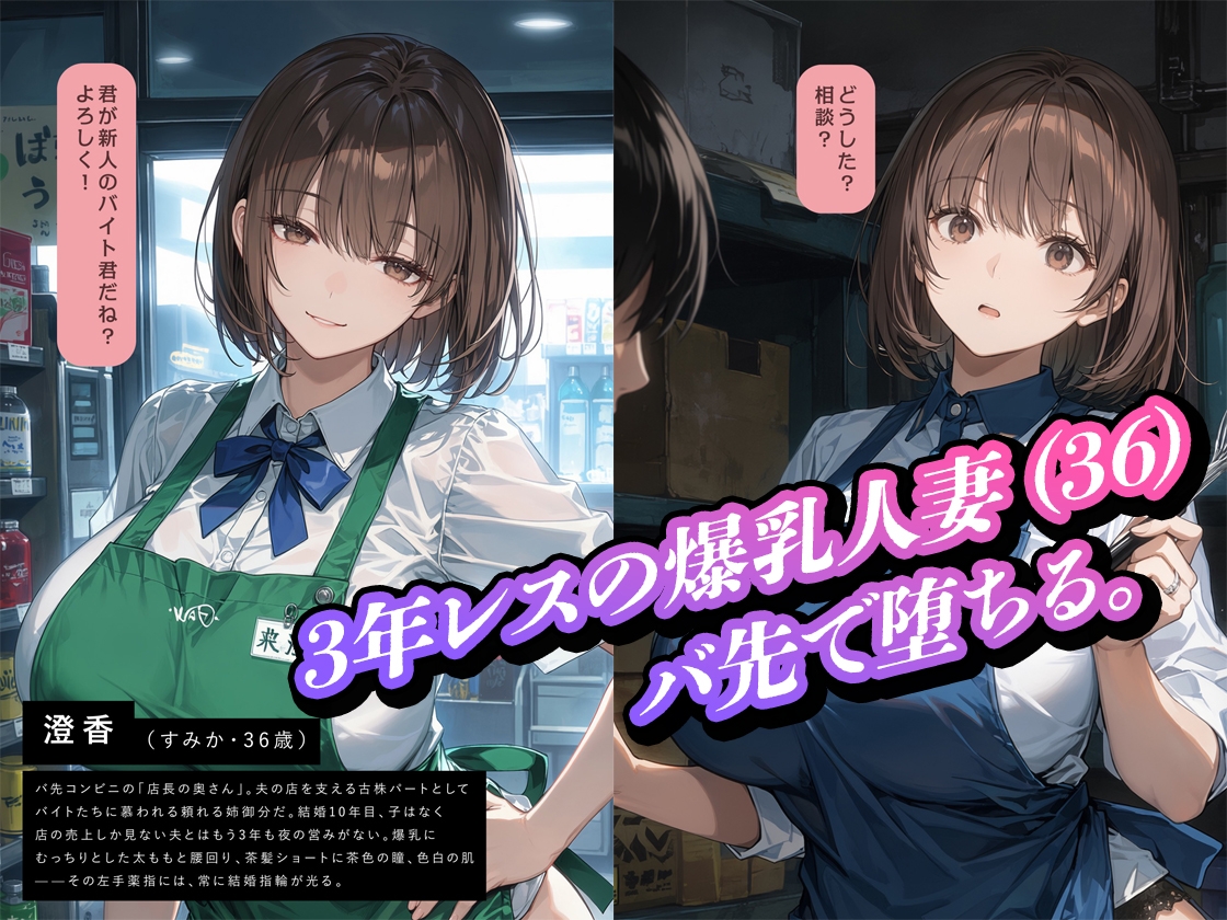 バ先の爆乳人妻と中出しえっち