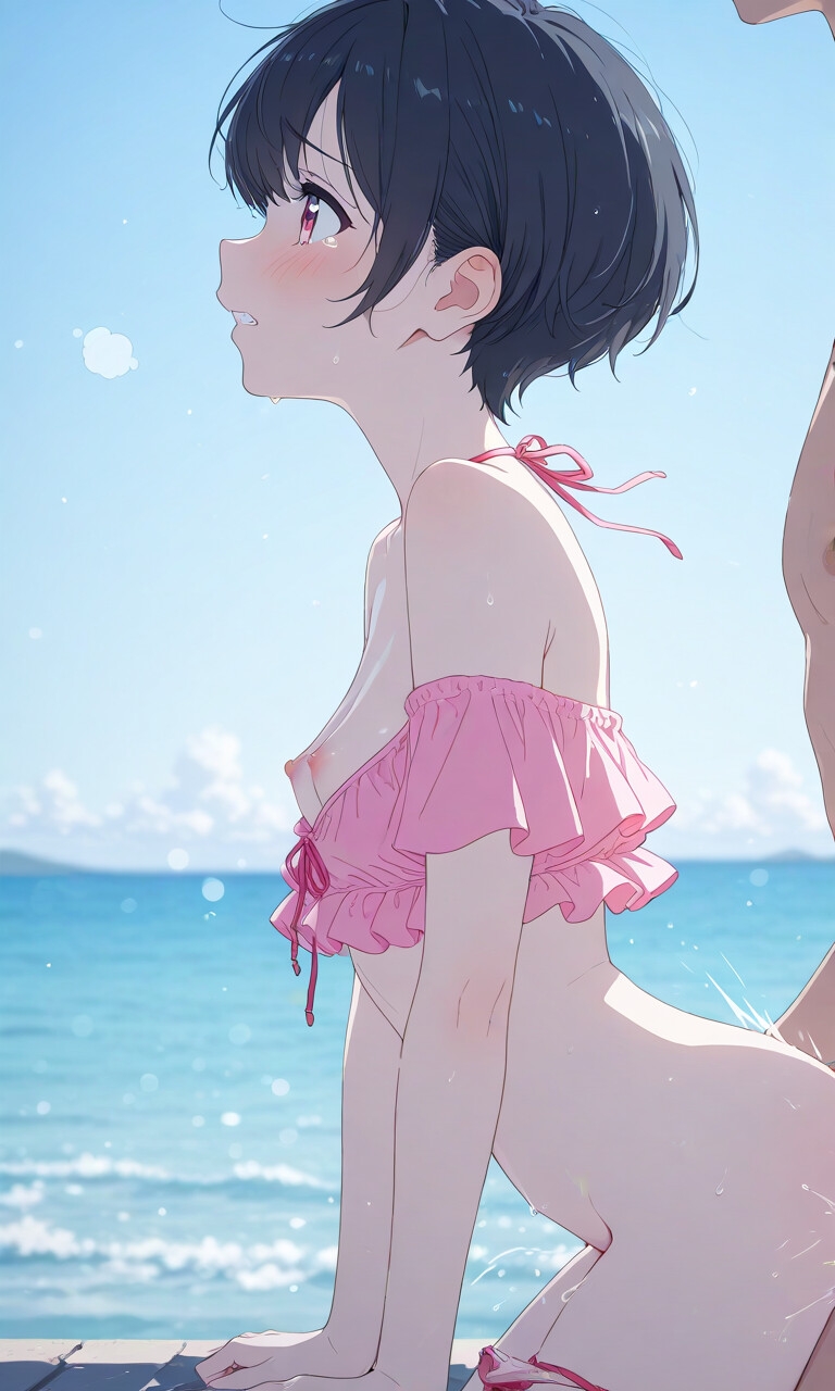 海だ！水着だ！セックスだ！【立ちバック水着美少女編】