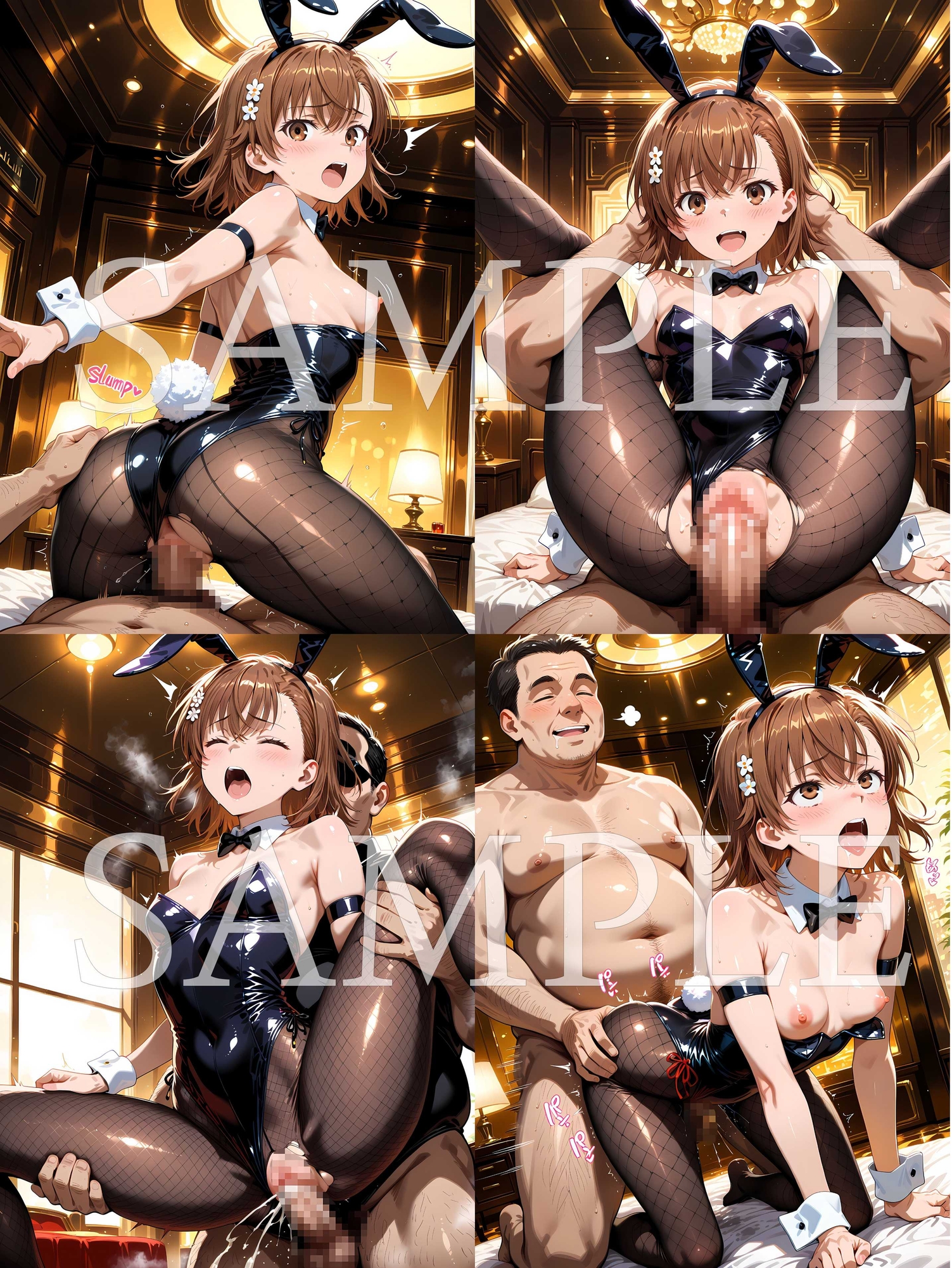 絶倫オジサンがバニーガールを食い荒らしまくって無責任膣内出し！ 御〇 美〇 編