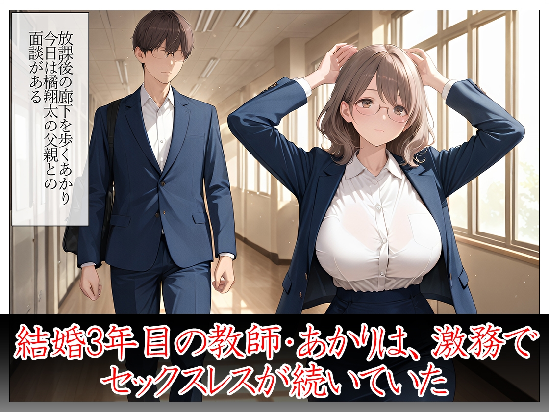 人妻担任教師 生徒の父親と中出し保護者面談
