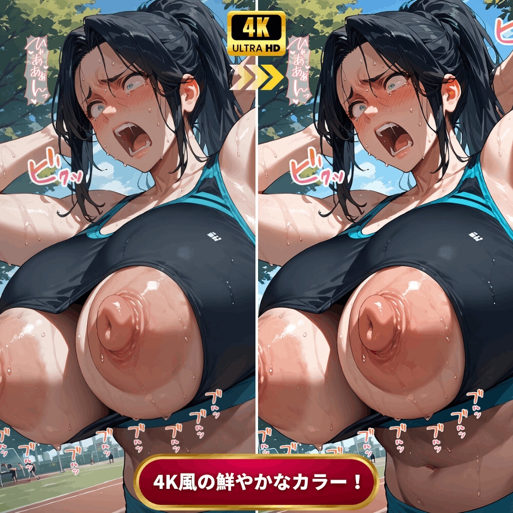 【ふたなりママ超乳化】都立・変態培養公園で「発情変異スモーク」を吸って1000倍限界発情！スポブラを引き裂く巨乳&肥大乳首とスパッツを突き破る極太ペニスでハメ狂う話