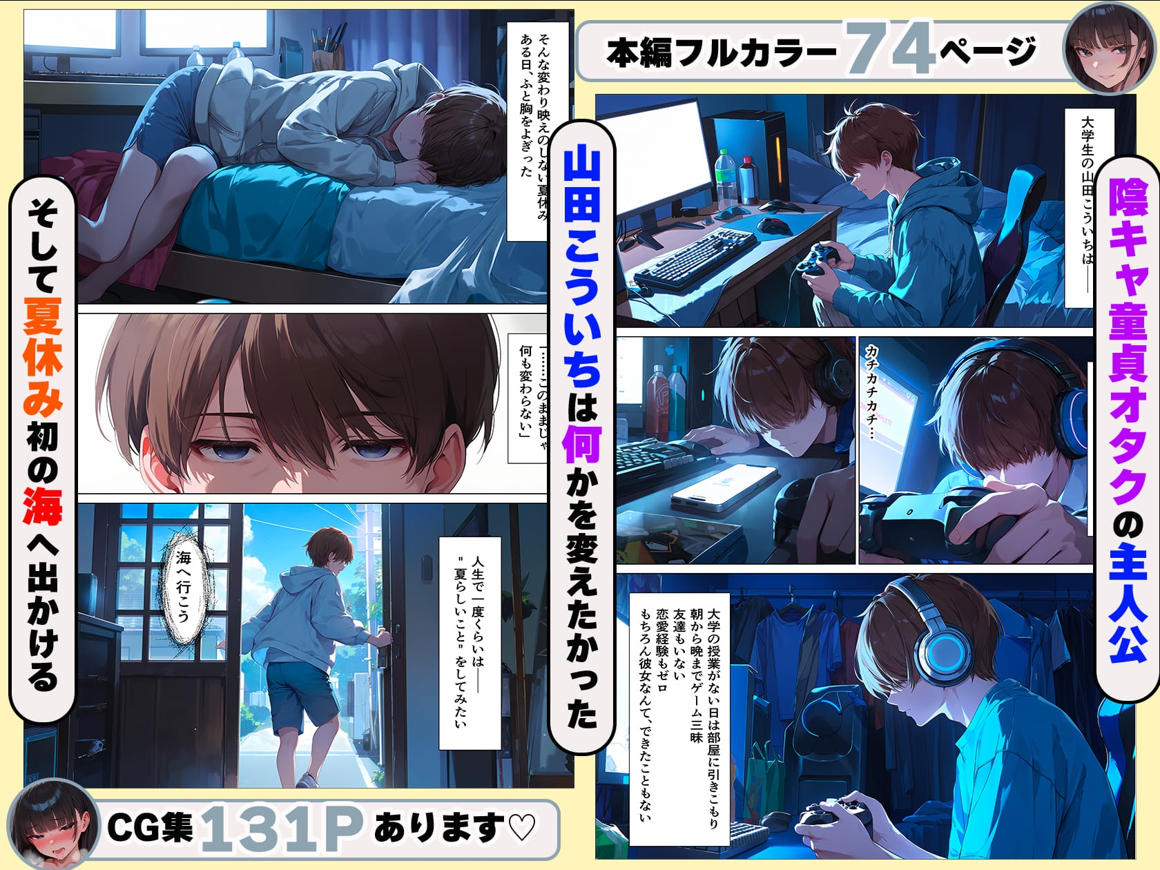 童貞陰キャの僕が水着ギャルたちに筆おろししてもらった話