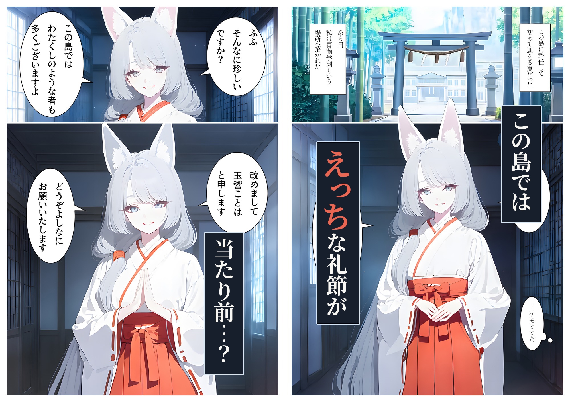 お清楚狐耳巫女の清めの儀〜えっちな島の当たり前〜