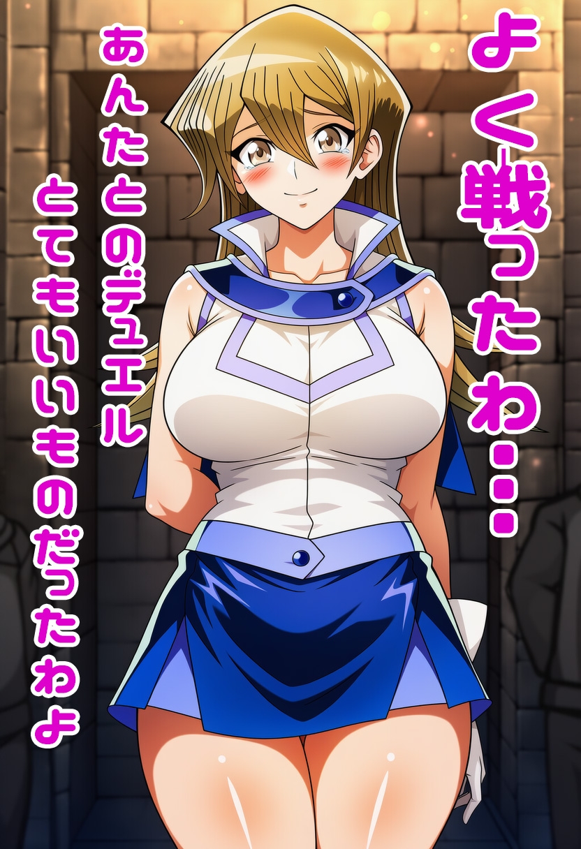 遊○王GXの明日香にスカートめくりぶっかけ・・・・