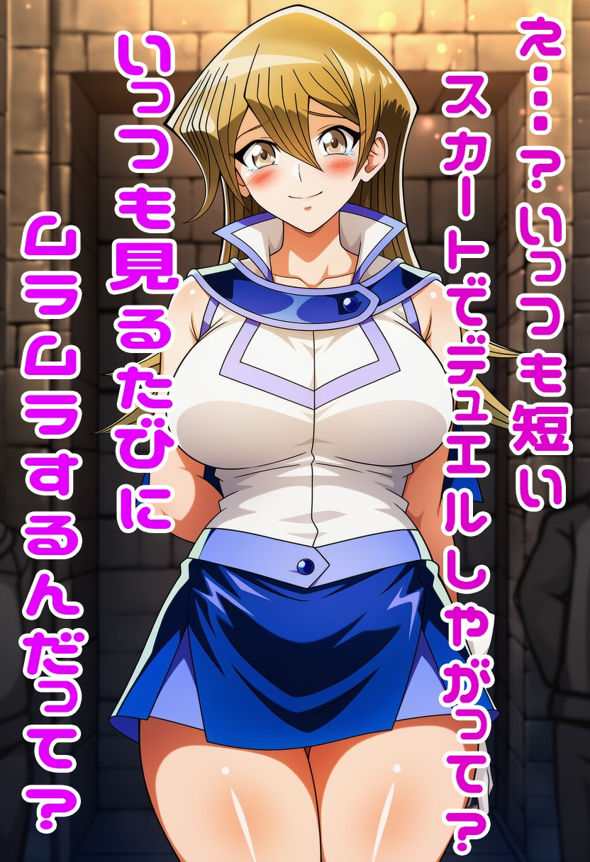 遊○王GXの明日香にスカートめくりぶっかけ・・・・