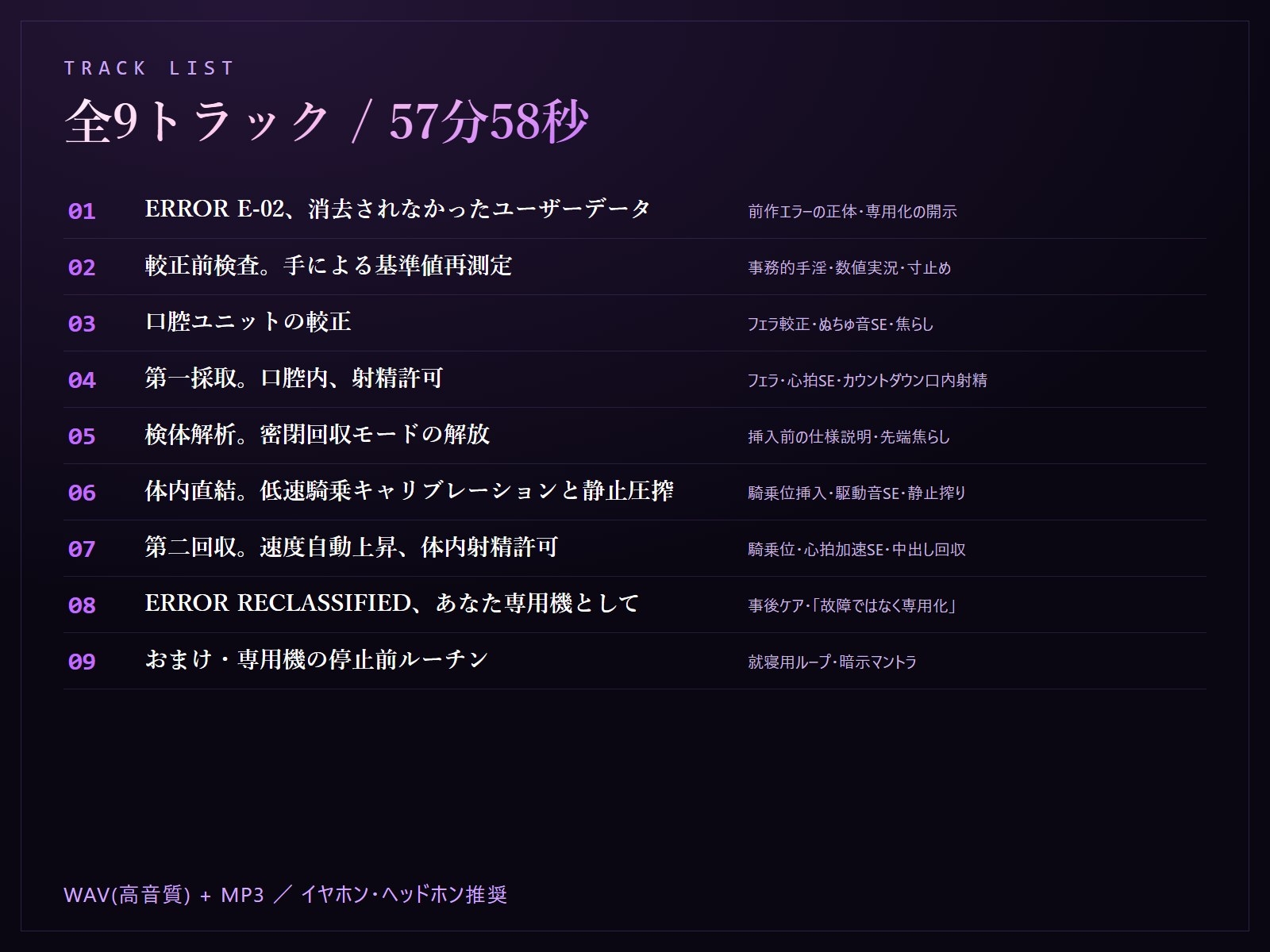 【無感情×射精管理】喘がない低音アンドロイドNOIR-02のフェラ&騎乗位・密閉搾精メンテナンス – Preview 4